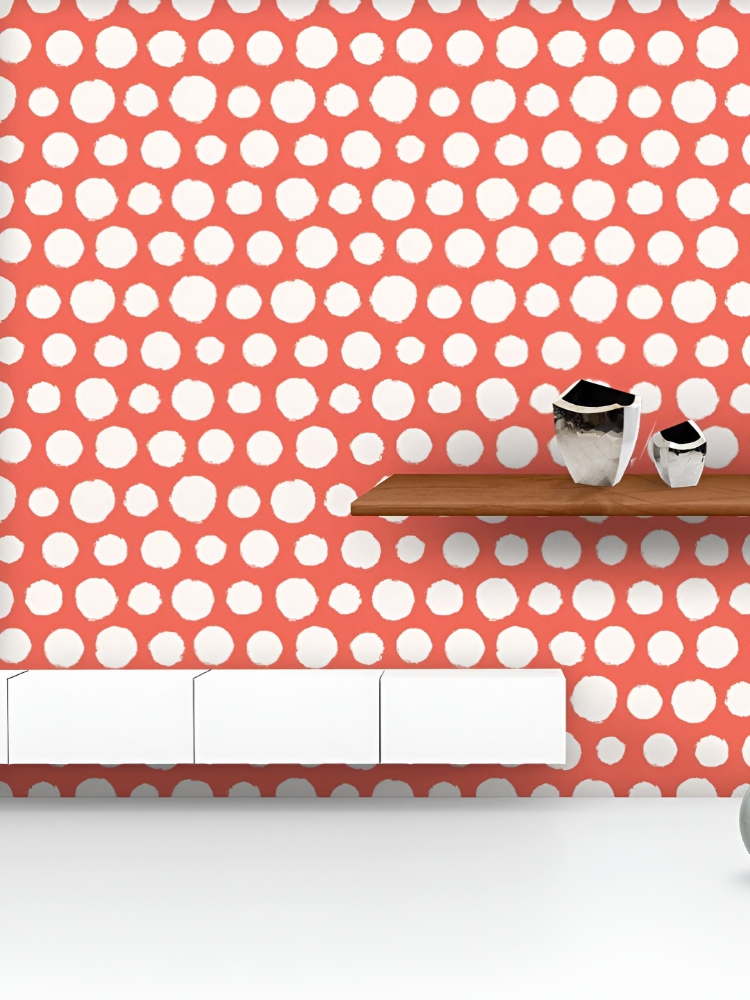 

ArtzFolio Printed UV-Resistant Anti-Bacterial Painted Polka DotPeel & Stick Wallpaper, Multi