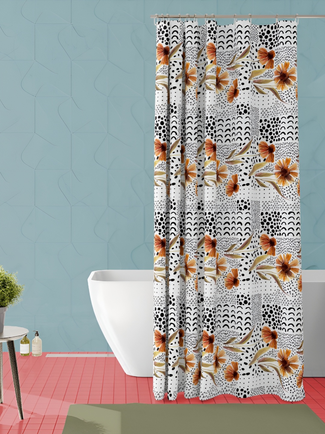

ArtzFolio Single Piece Waterproof Polyester Shower Curtain, Multi