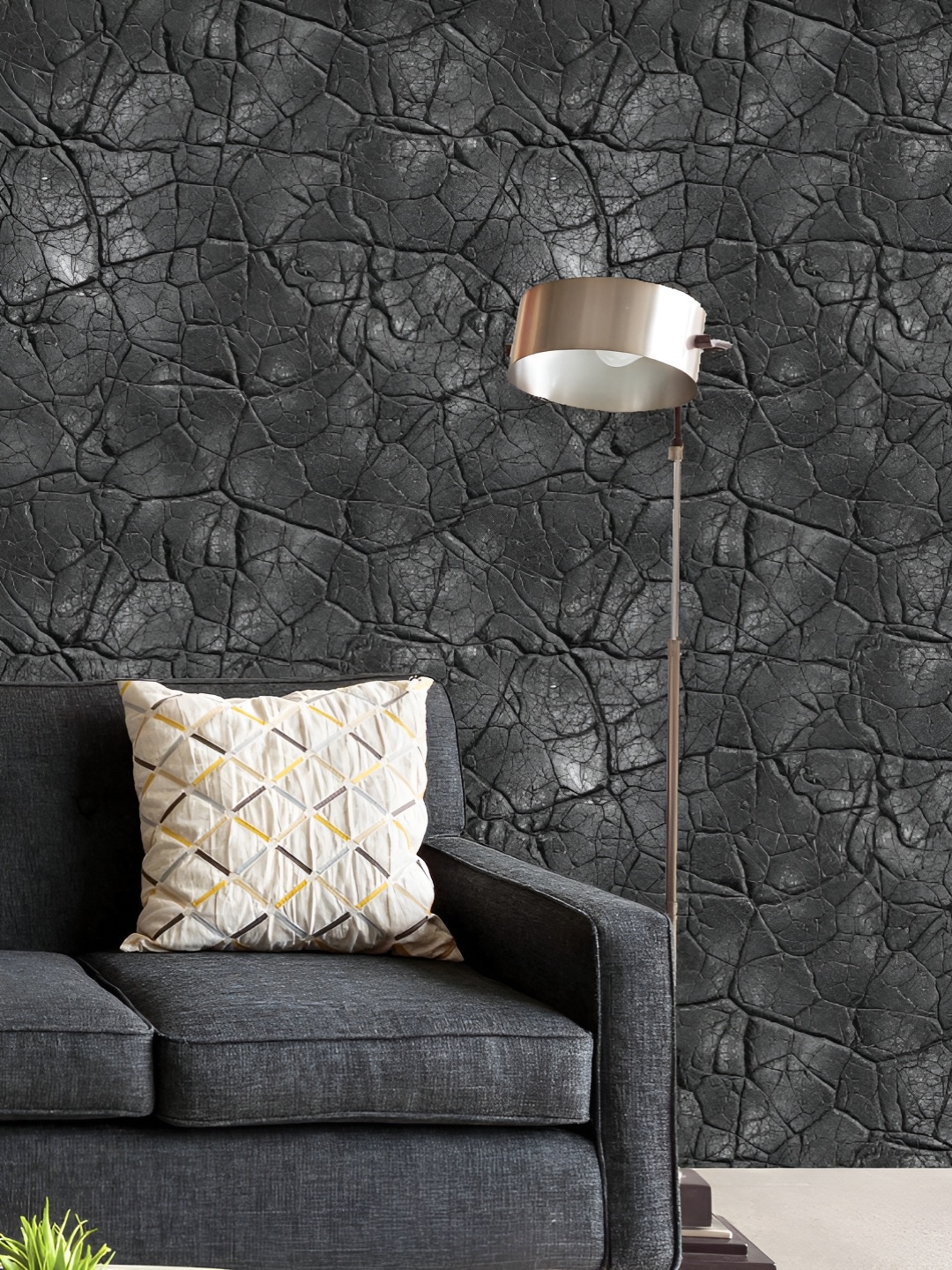 

ArtzFolio Printed UV-Resistant Anti-Bacterial Realistic Cracked TexturePeel & Stick Wallpaper, Multi