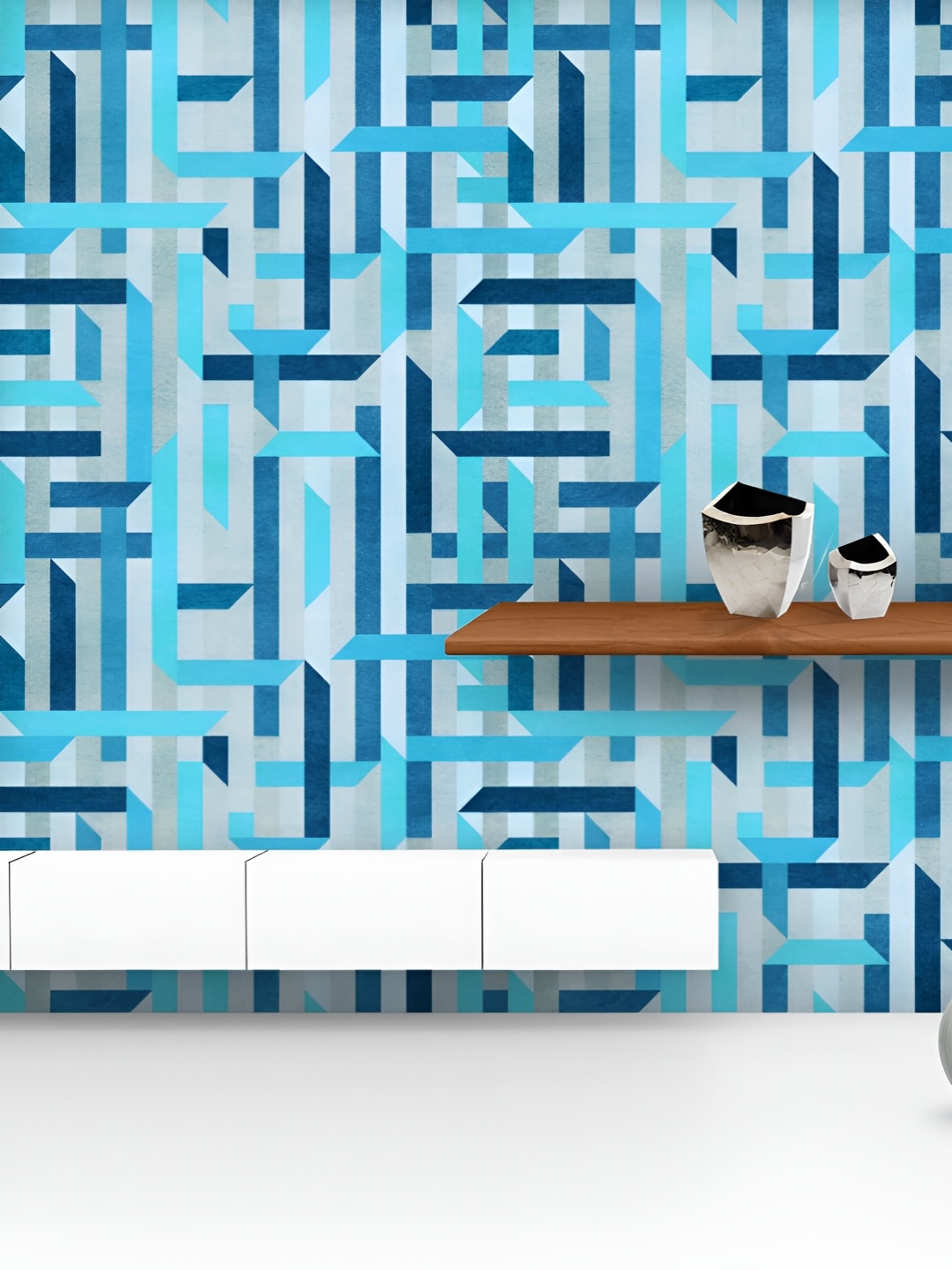 

ArtzFolio Printed UV-Resistant Anti-Bacterial Geometric Pattern Peel & Stick Wallpaper, Multi