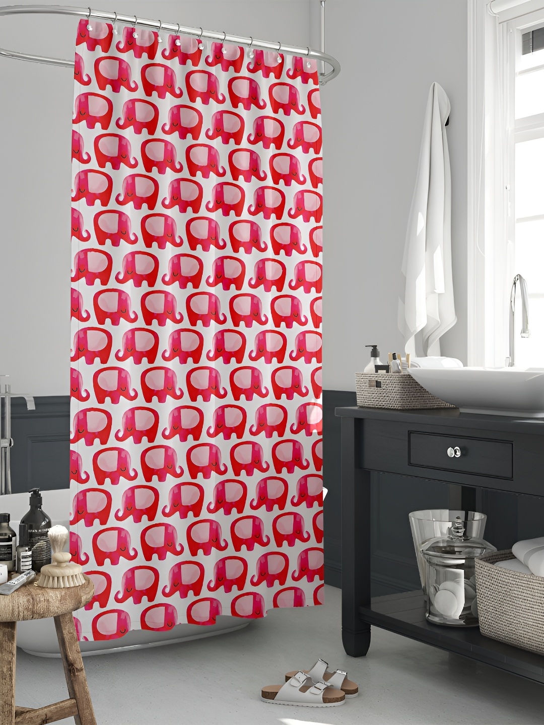 

ArtzFolio Single Piece Waterproof Polyester Shower Curtain, Multi