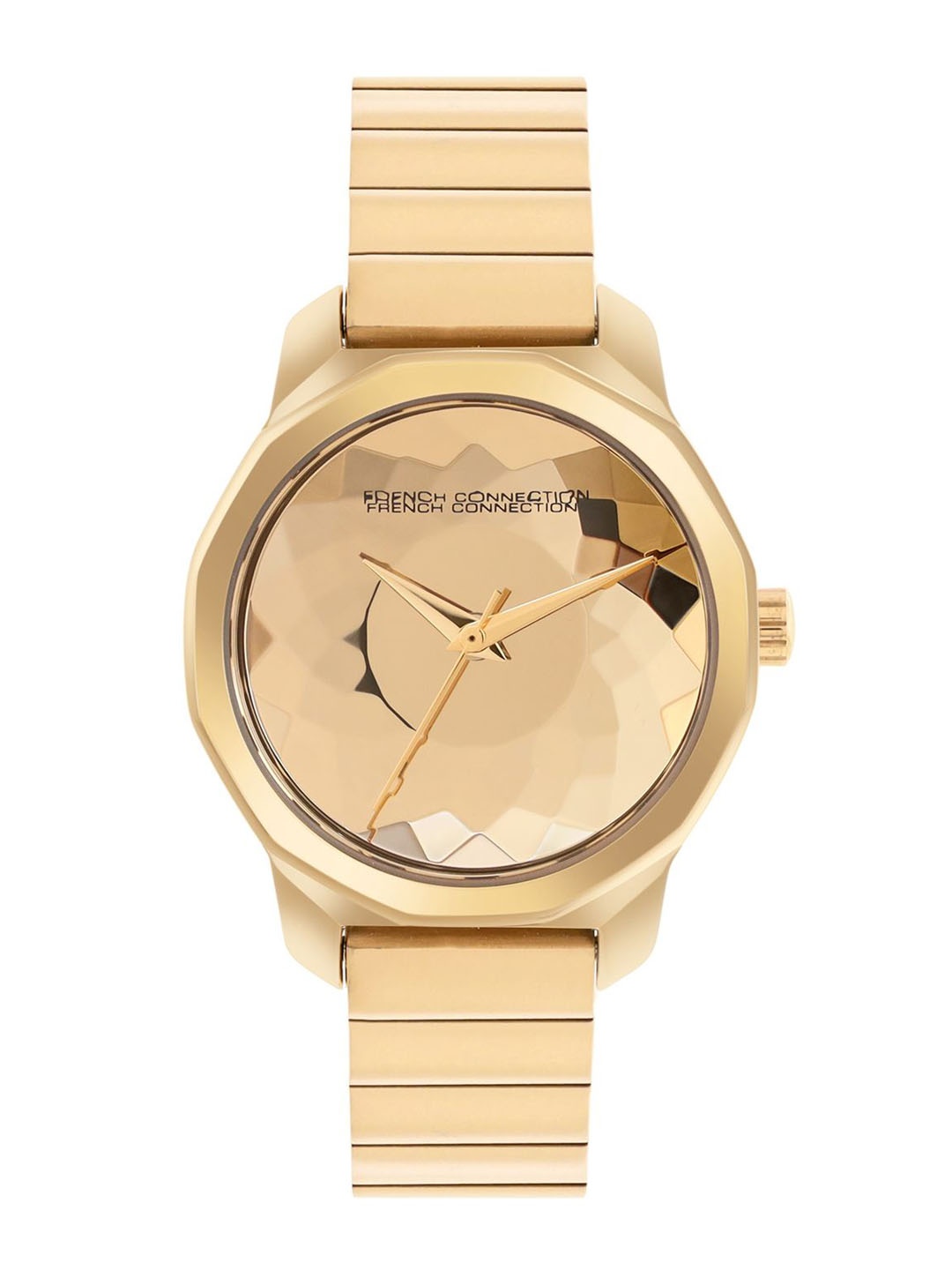 

French Connection Women Printed Dial & Stainless Steel Straps Analogue Watch FCH2GM, Gold