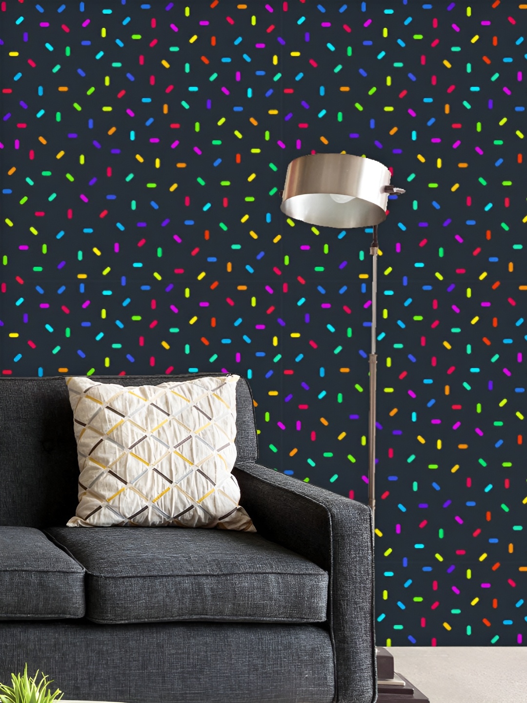 

ArtzFolio Printed UV-Resistant Anti-Bacterial Abstract Colorful Pattern Peel & Stick Wallpaper, Multi