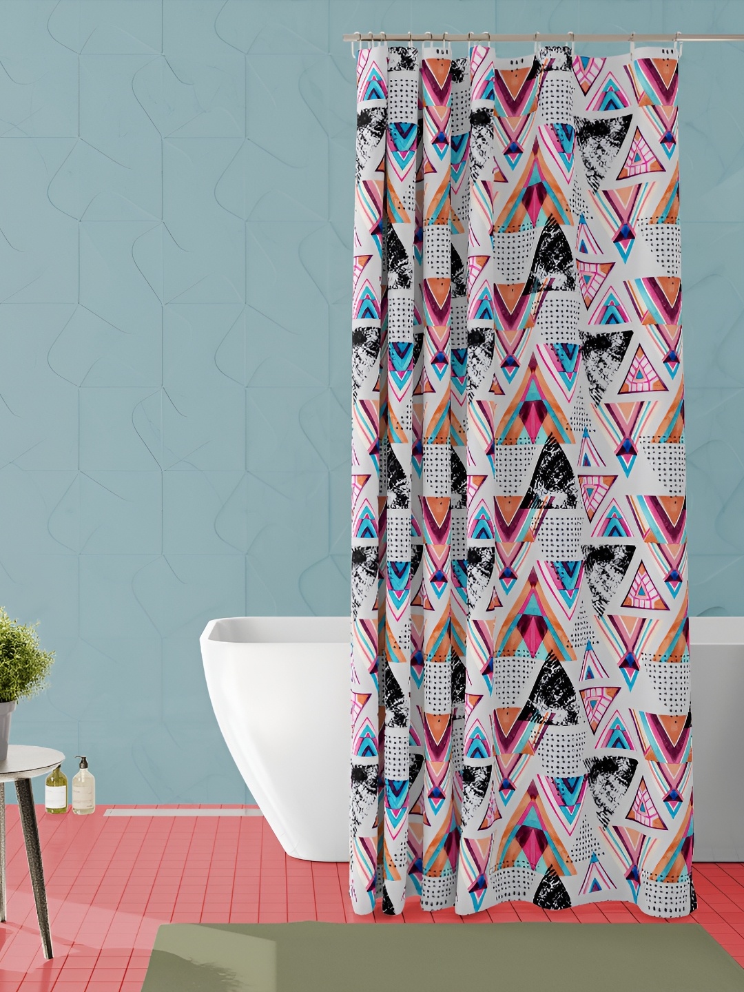 

ArtzFolio Single Piece Waterproof Polyester Shower Curtain, Multi