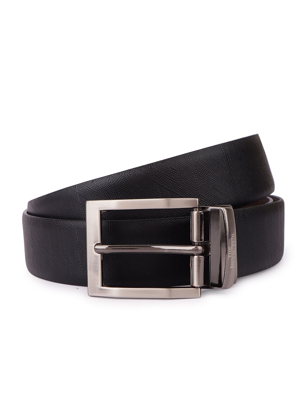 

INVICTUS Men Leather Reversible Formal Belt, Black
