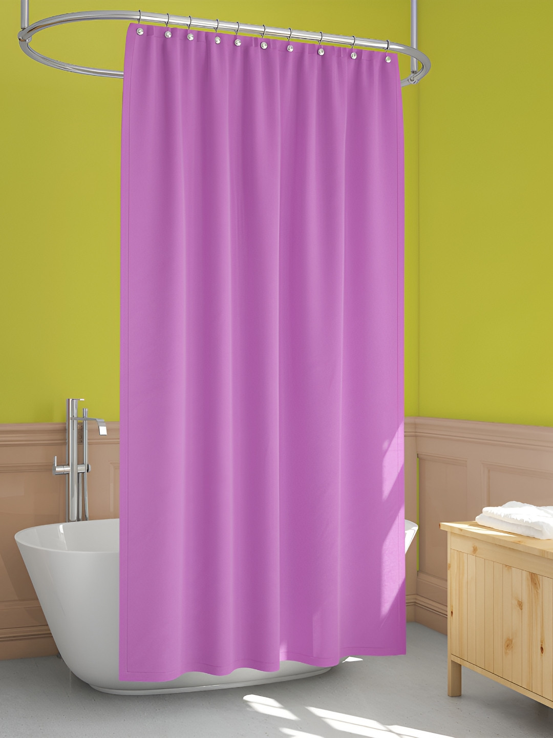 

ArtzFolio Pink Waterproof Shower Curtain