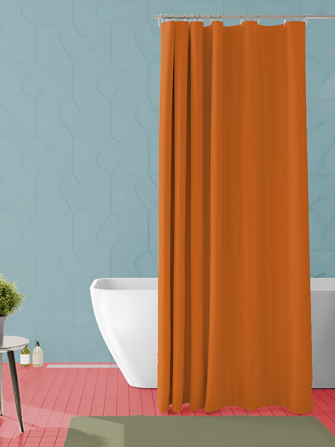 

ArtzFolio Orange-Coloured Waterproof Shower Curtains