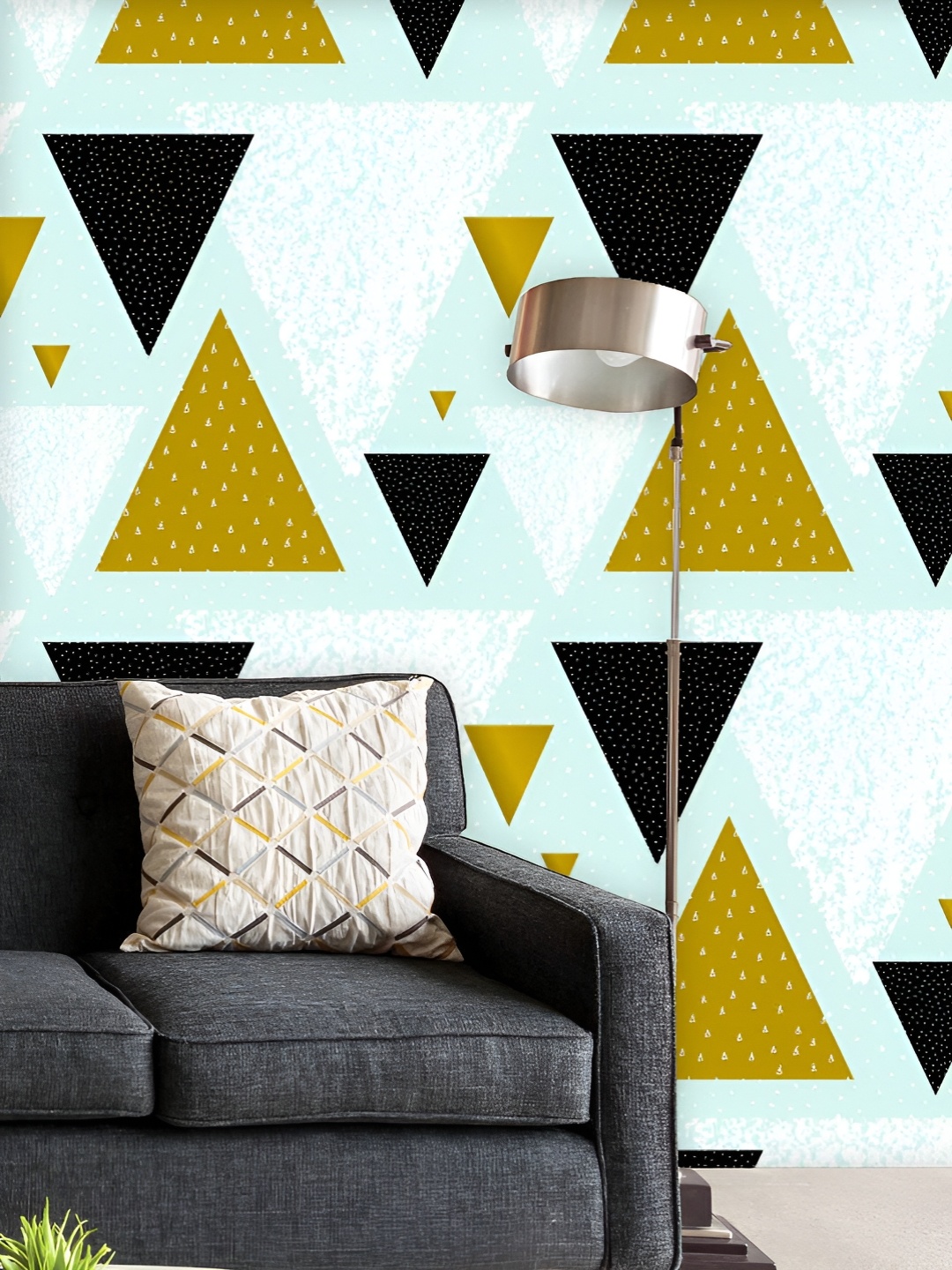 

ArtzFolio Printed UV-Resistant Anti-Bacterial Abstract Geometric Pattern Peel & Stick Wallpaper, Multi