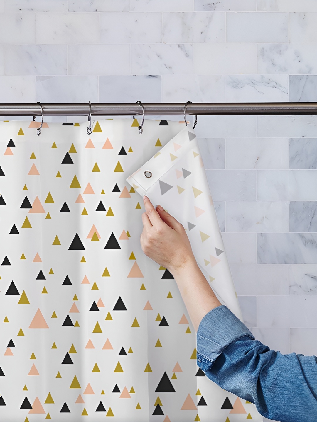 

ArtzFolio Black & White Printed Water Proof Shower Curtain