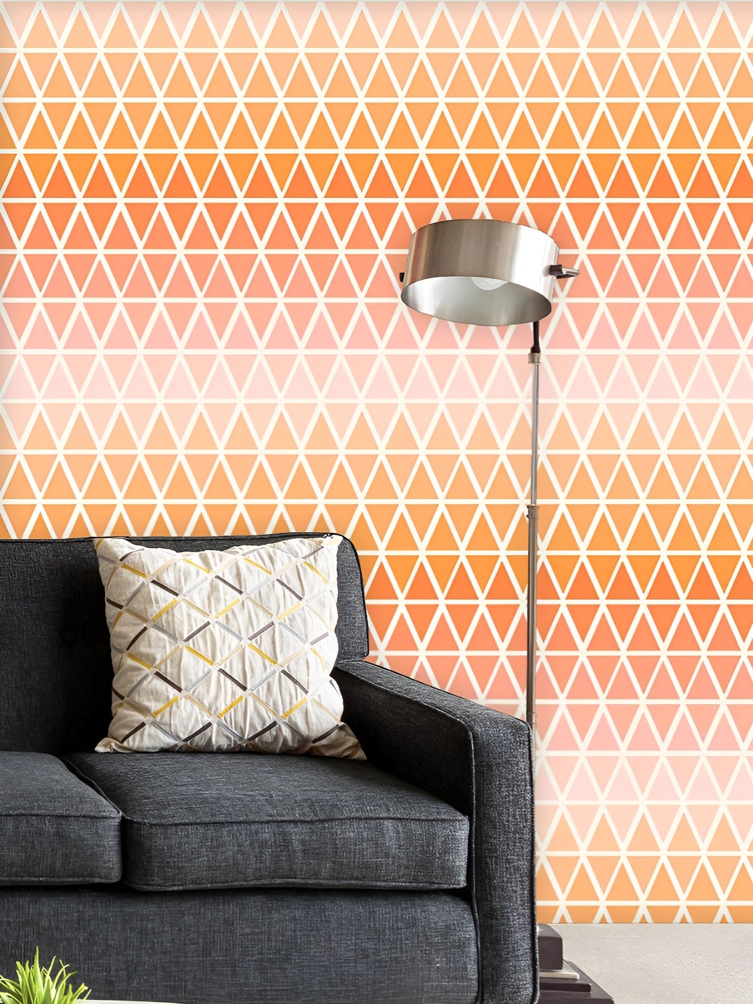 

ArtzFolio Printed UV-Resistant Anti-Bacterial Abstract Triangles Peel & Stick Wallpaper, Multi