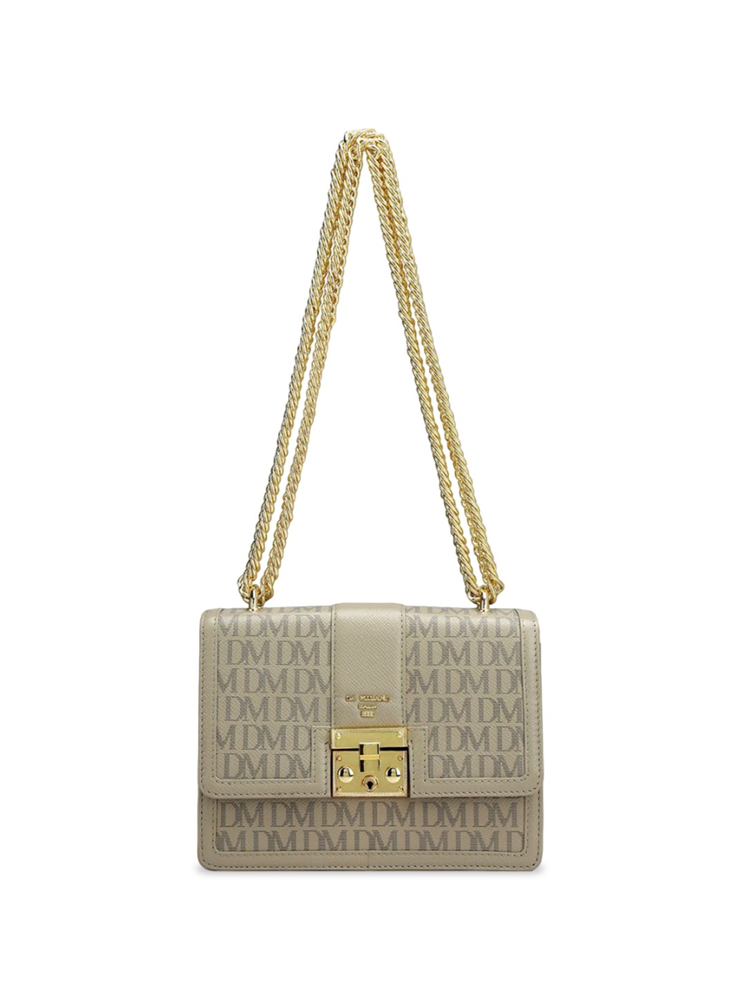 

Da Milano Textured Leather Structured Shoulder Bag, White