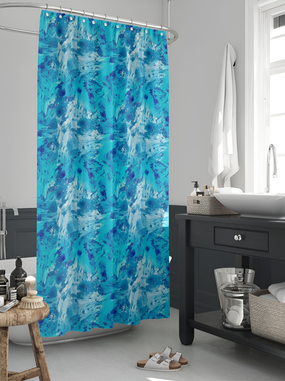 

ArtzFolio Single Piece Waterproof Polyester Shower Curtain, Multi