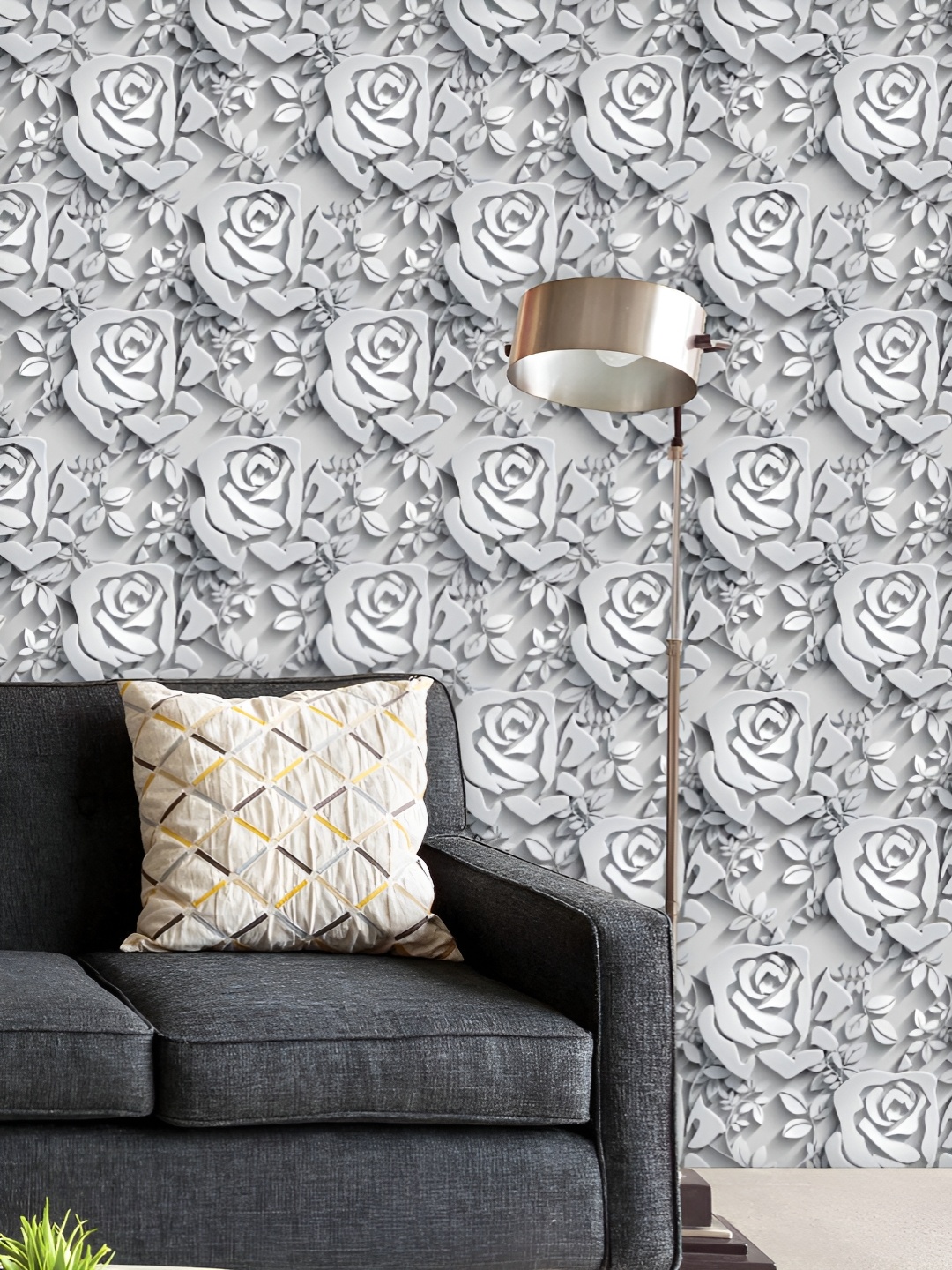 

ArtzFolio Printed UV-Resistant Anti-Bacterial Floral Pattern Peel & Stick Wallpaper, Multi