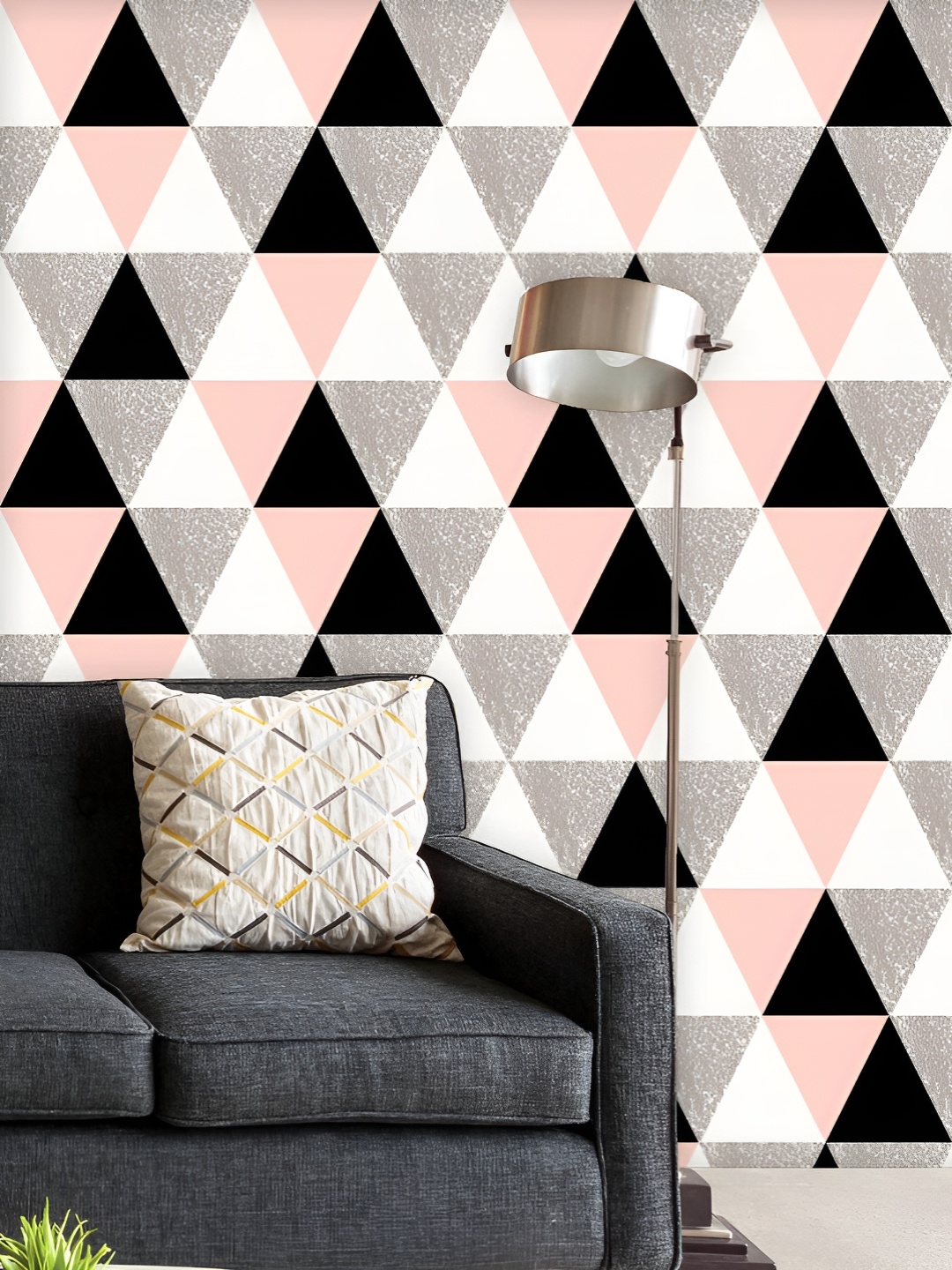 

ArtzFolio Printed UV-Resistant Anti-Bacterial Abstract Geometric Pattern 0 Peel & Stick Wallpaper, Multi