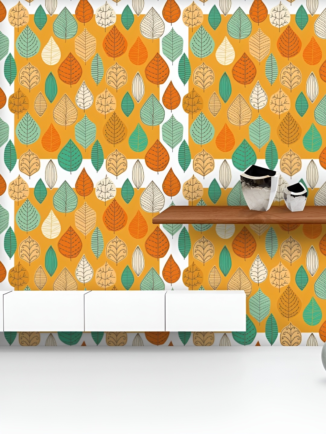 

ArtzFolio Printed UV-Resistant Anti-Bacterial Leaf Art Peel & Stick Wallpaper, Multi