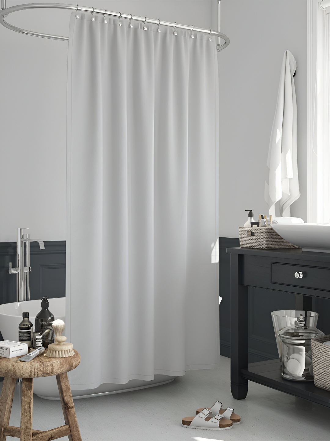 

ArtzFolio Single Piece Waterproof Polyester Shower Curtain, Multi