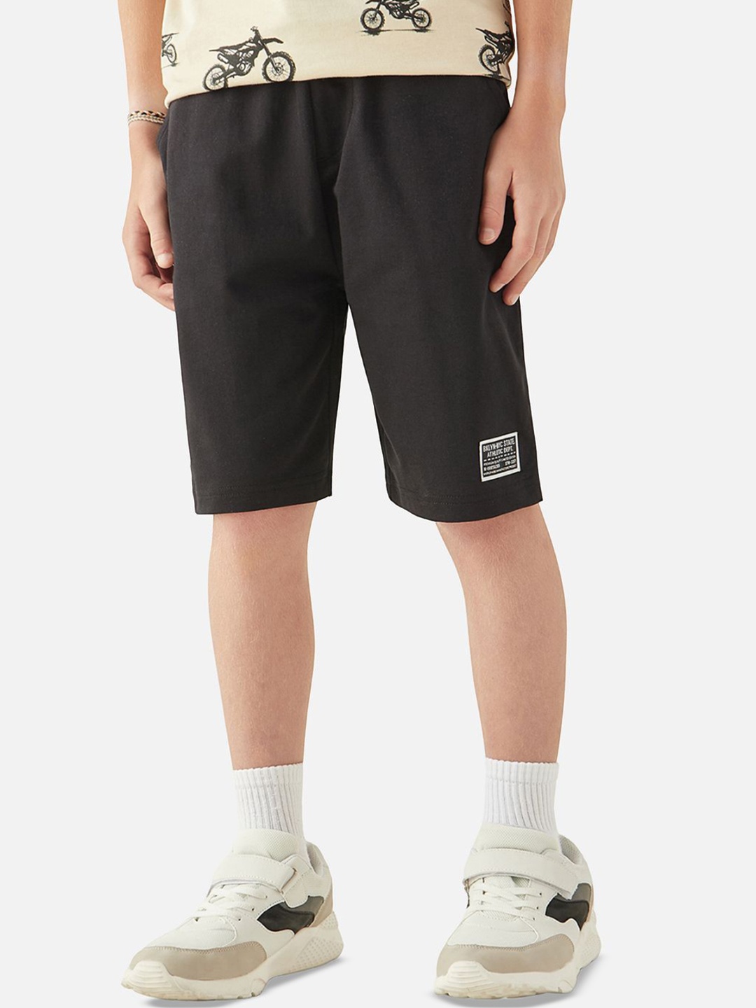 

Juniors by Babyshop Boys Regular Fit Cotton Shorts, Black