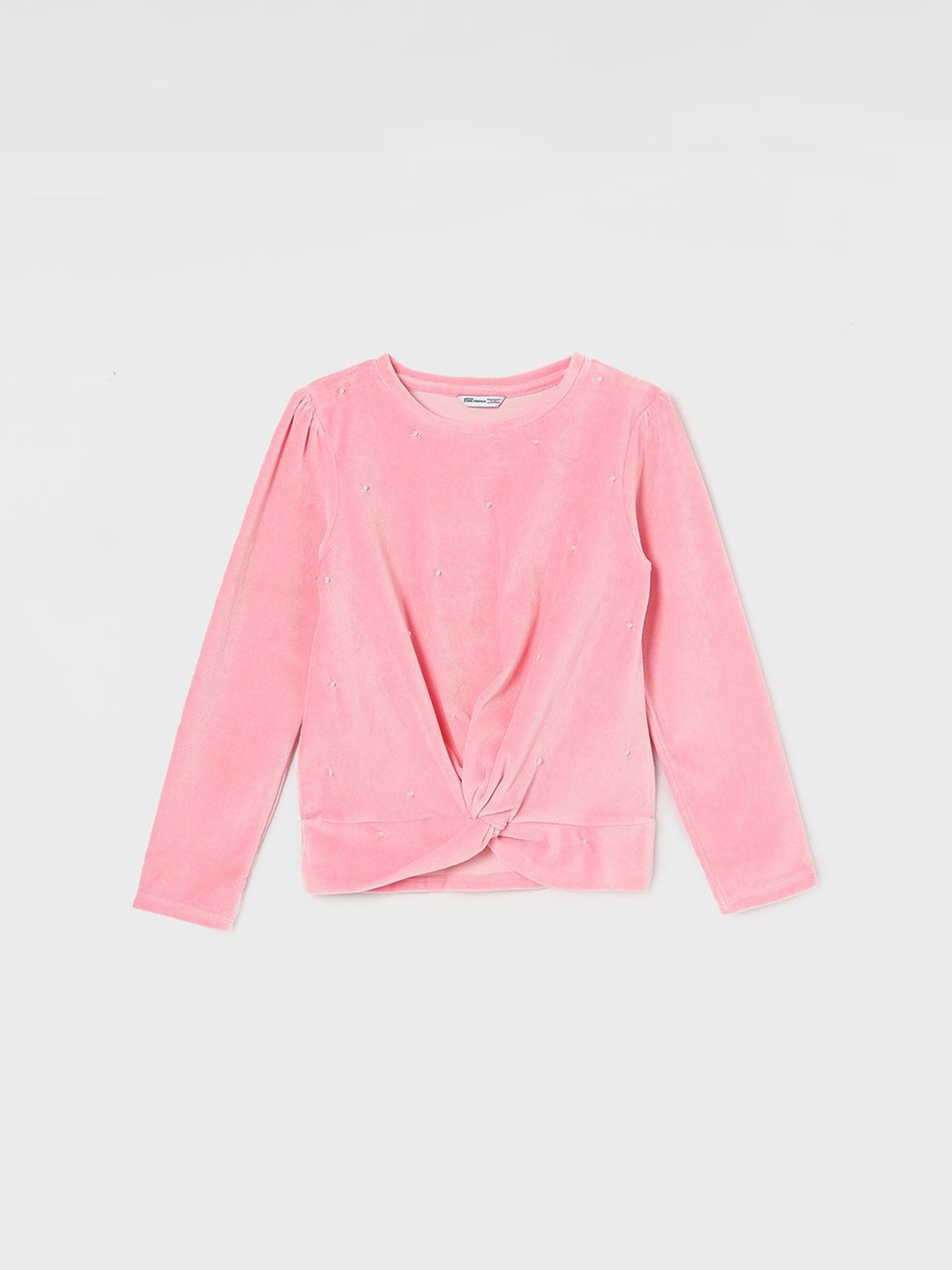 

Fame Forever by Lifestyle Girls Round Neck Long Sleeves Top, Pink