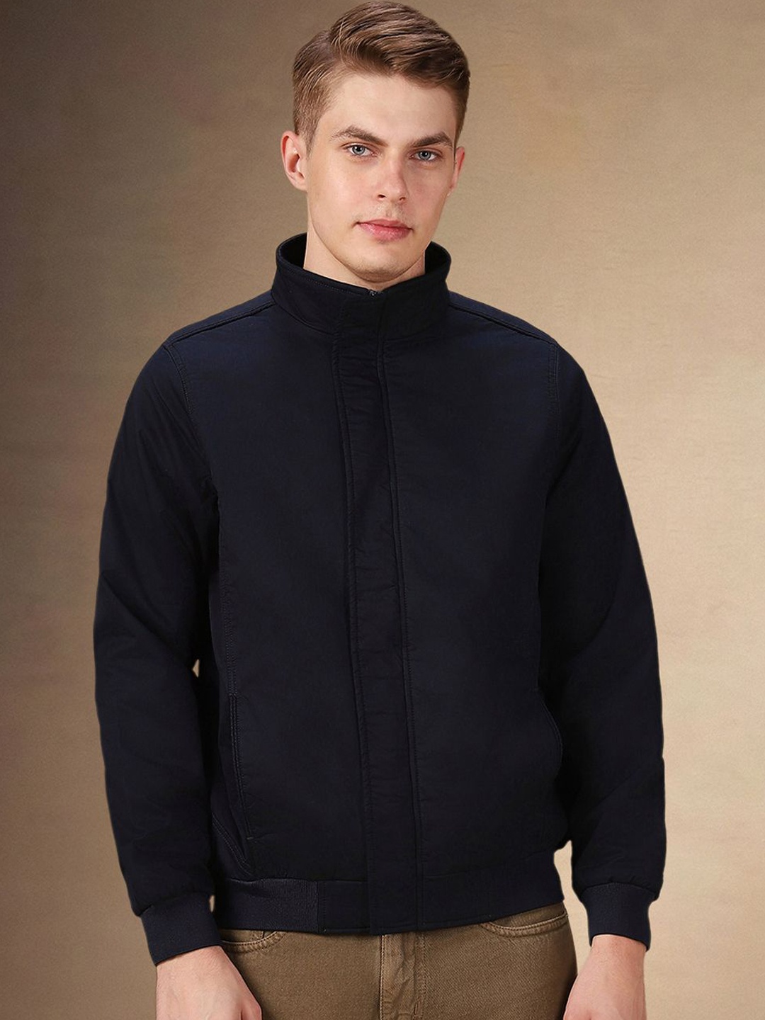 

Dennis Lingo Men Sporty Jacket with Embroidered, Navy blue