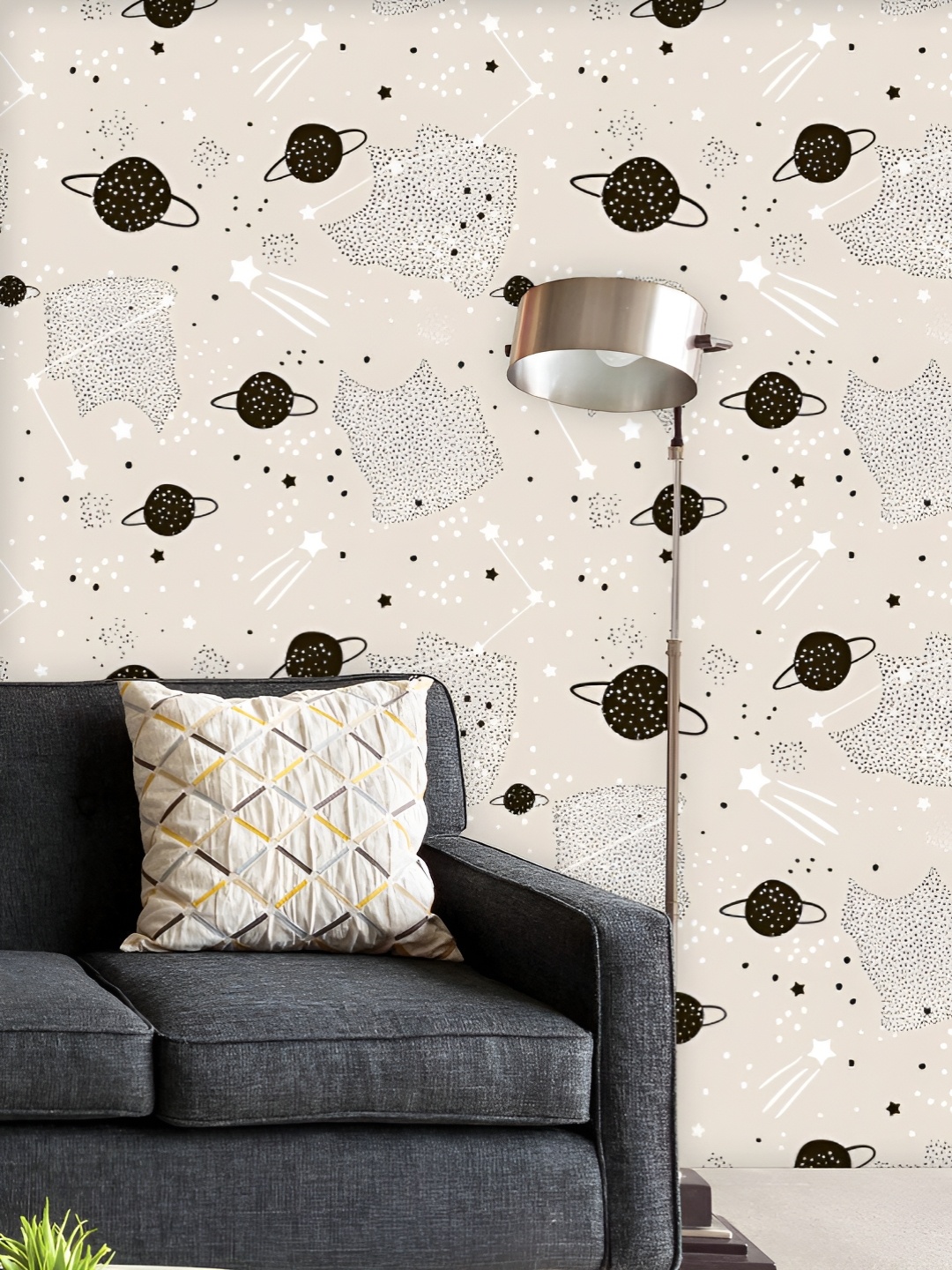 

ArtzFolio Printed UV-Resistant Anti-Bacterial Space Elements Peel & Stick Wallpaper, Multi