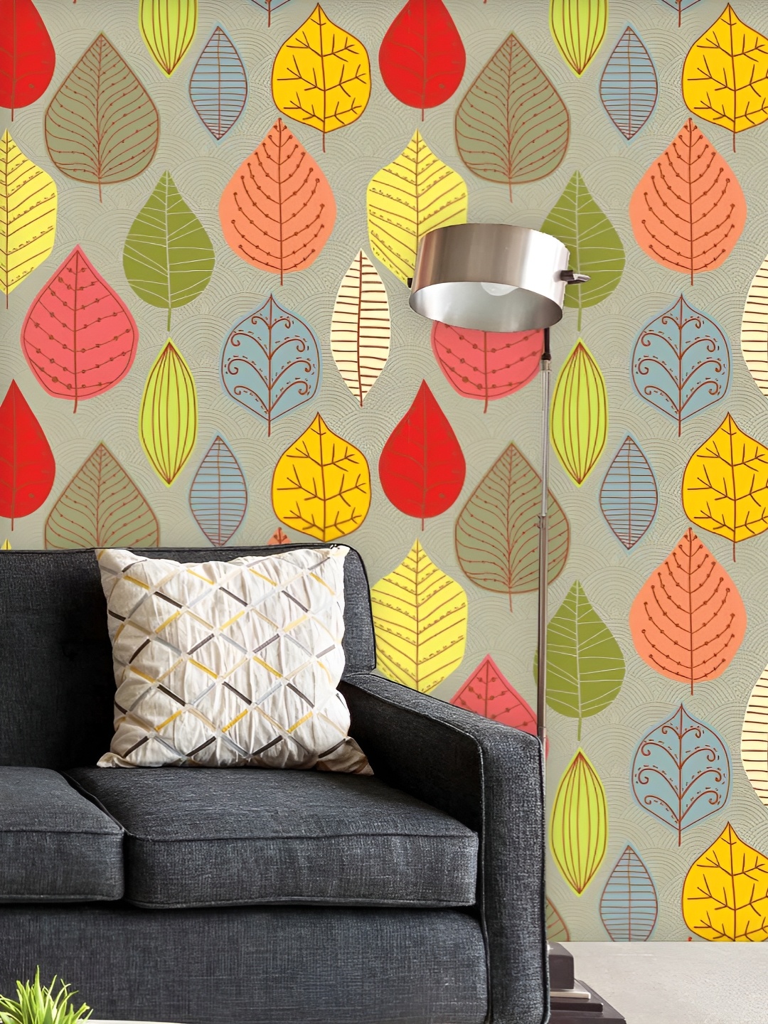 

ArtzFolio Printed UV-Resistant Anti-Bacterial Leaf Art D4Peel & Stick Wallpaper, Multi