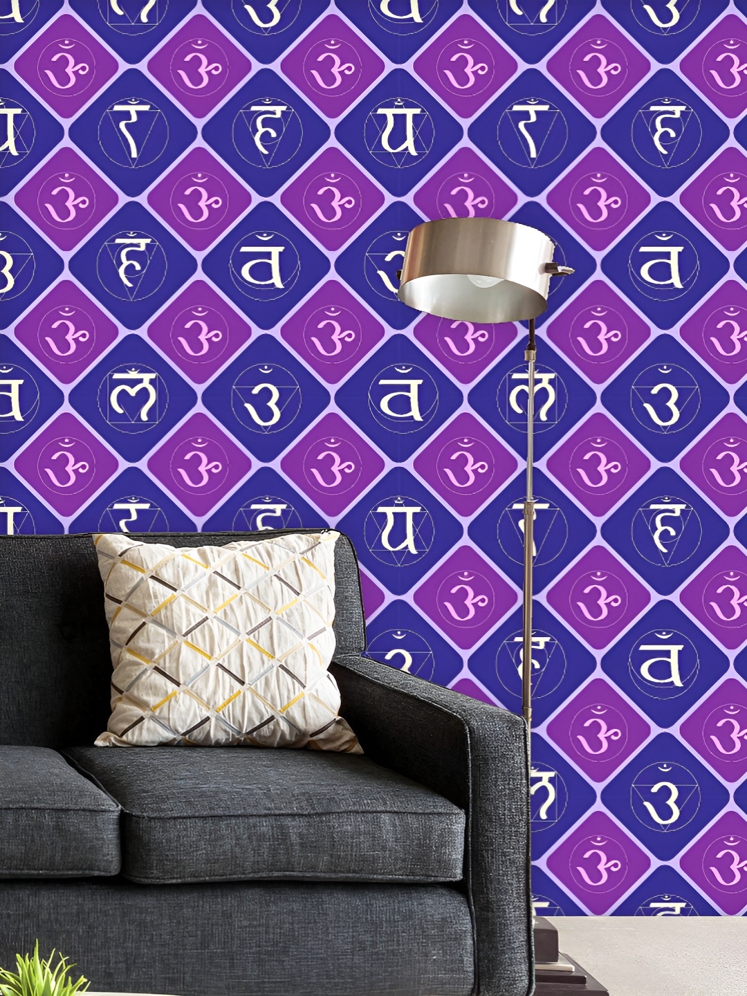 

ArtzFolio Printed UV-Resistant Anti-Bacterial Hindu Sanskrit Chakras Peel & Stick Wallpaper, Multi