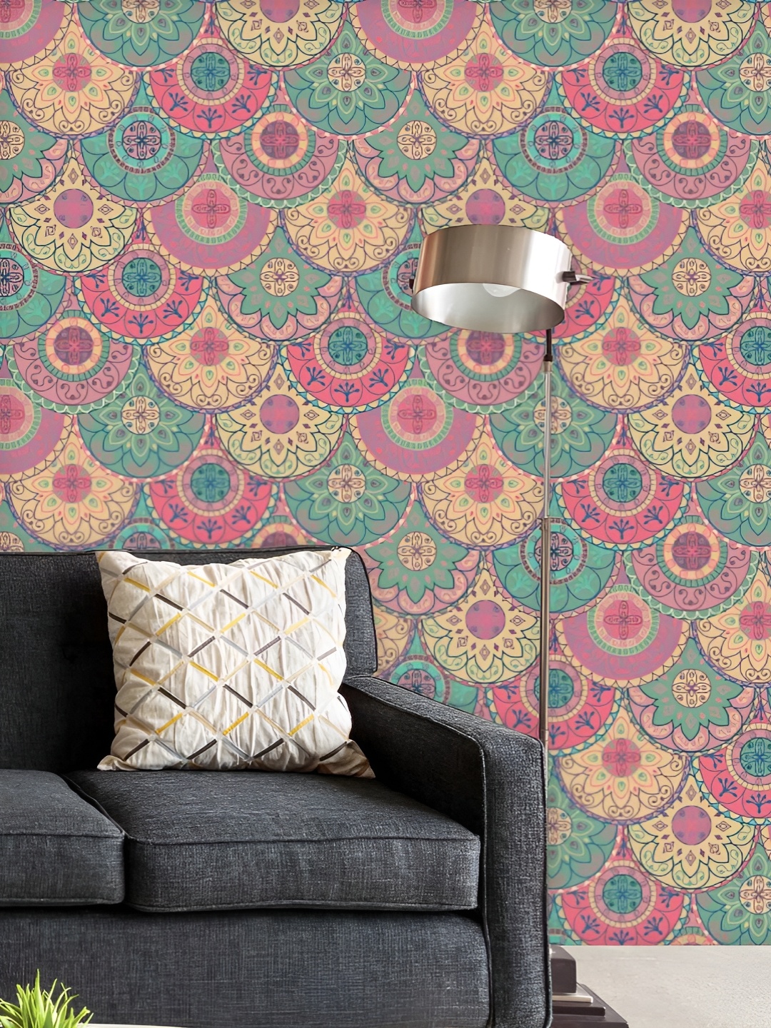 

ArtzFolio Printed UV-Resistant Anti-Bacterial Pastel Circles Peel & Stick Wallpaper, Multi