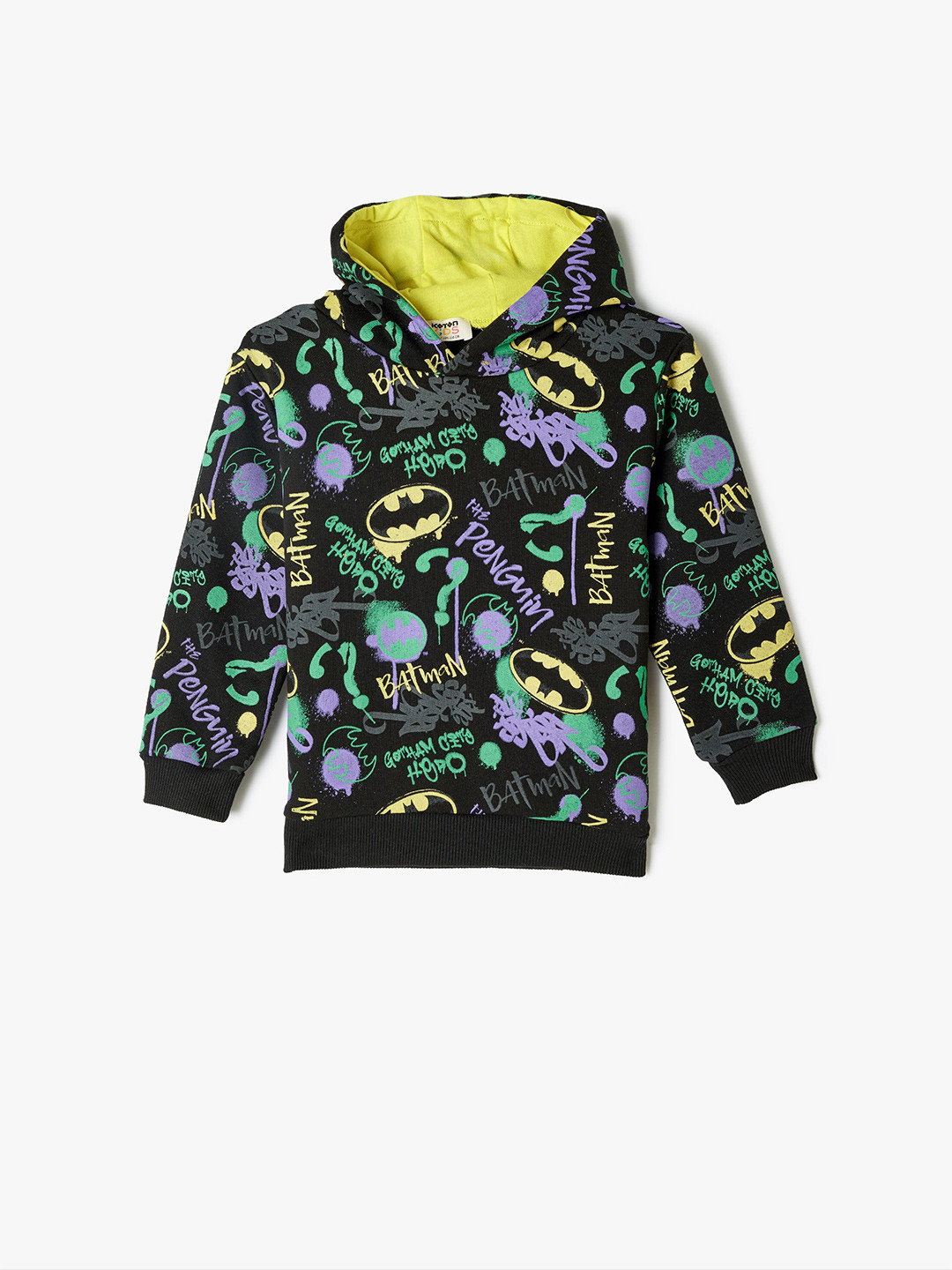 

Koton Boys Women Graphic Printed Hooded Sweatshirt, Black