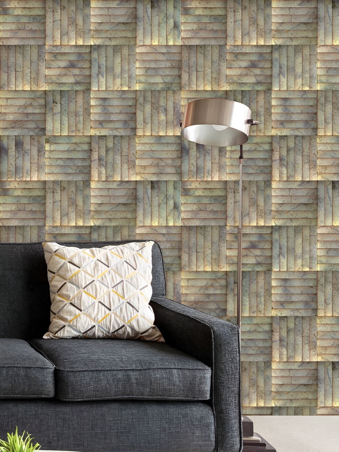 

ArtzFolio Printed UV-Resistant Anti-Bacterial Tiled Art D4Peel & Stick Wallpaper, Multi