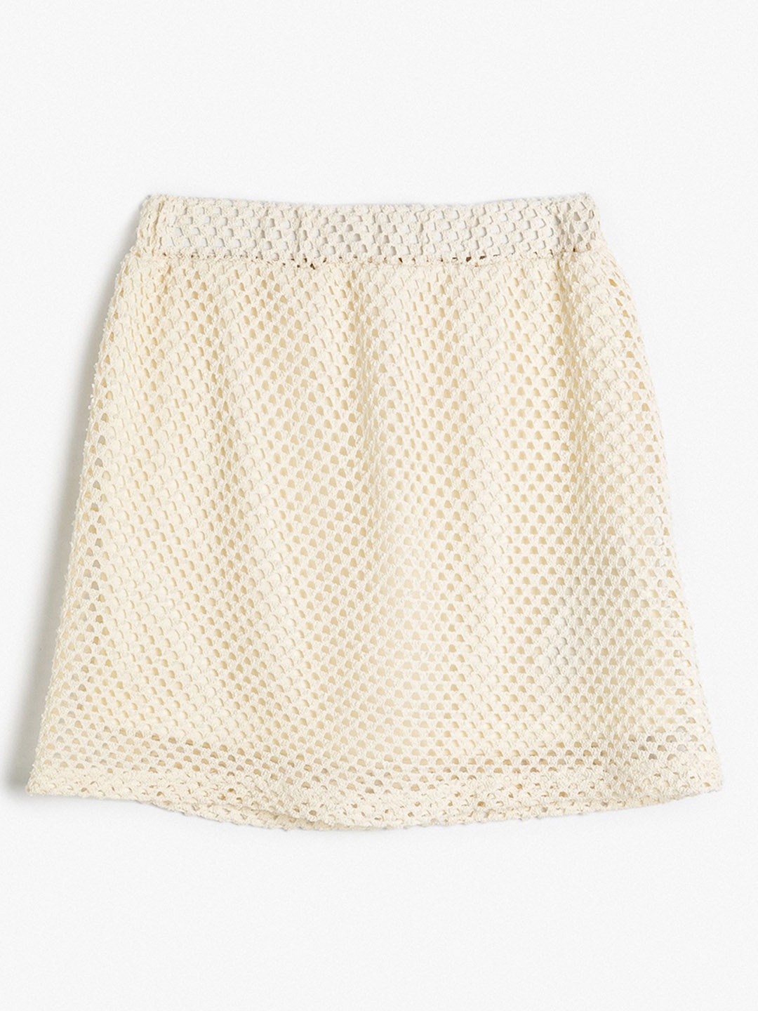 

Koton Girls Straight Mini Skirt, Beige