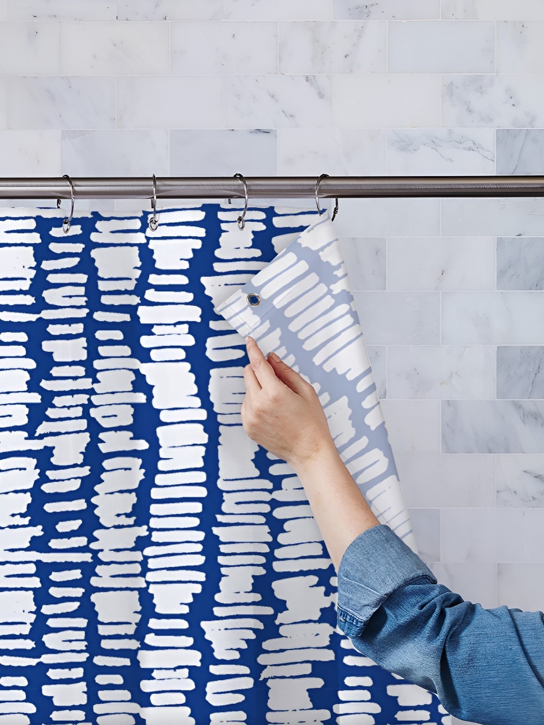 

ArtzFolio Single Piece Waterproof Polyester Shower Curtain, Multi
