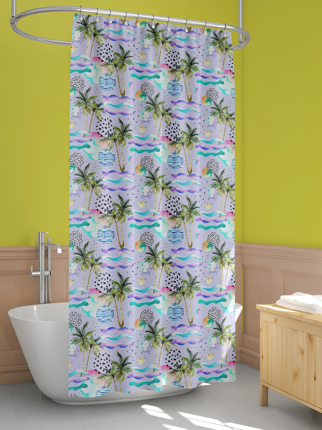 

ArtzFolio Single Piece Waterproof Polyester Shower Curtain, Multi