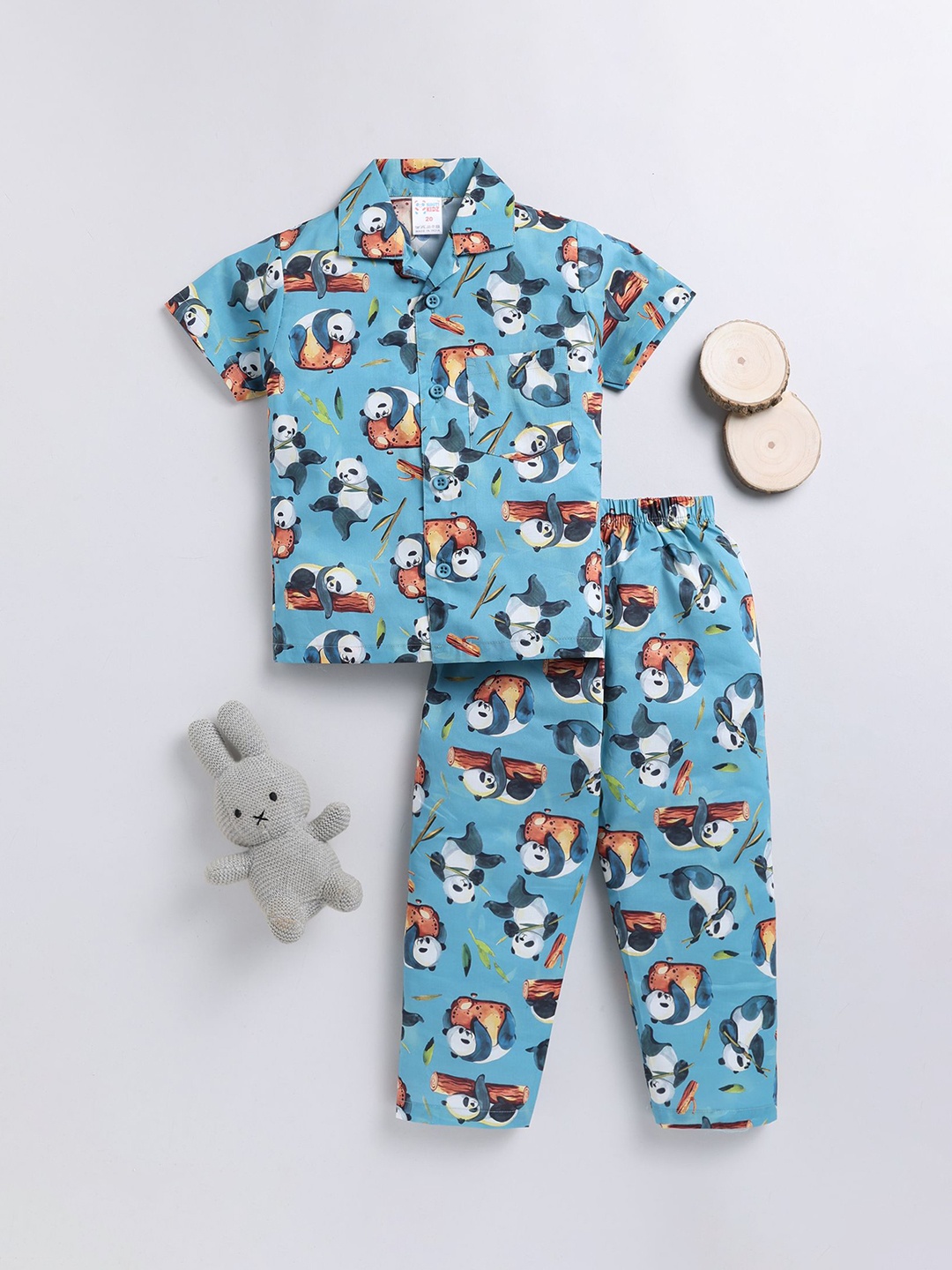 

NAUTI KIDZ Boys Pure Cotton Night suit, Blue