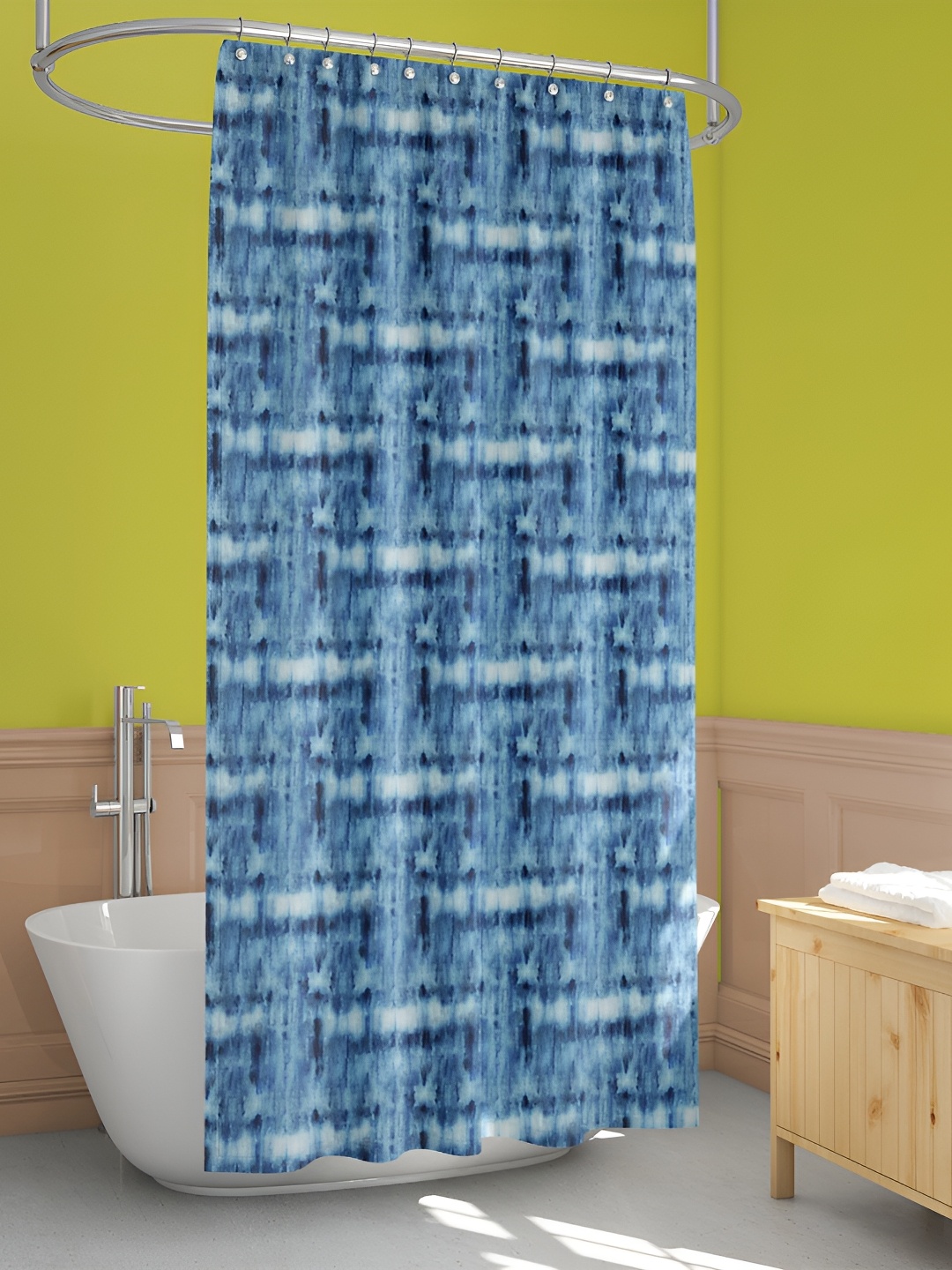 

ArtzFolio Blue & White Printed Waterproof Shower Curtains