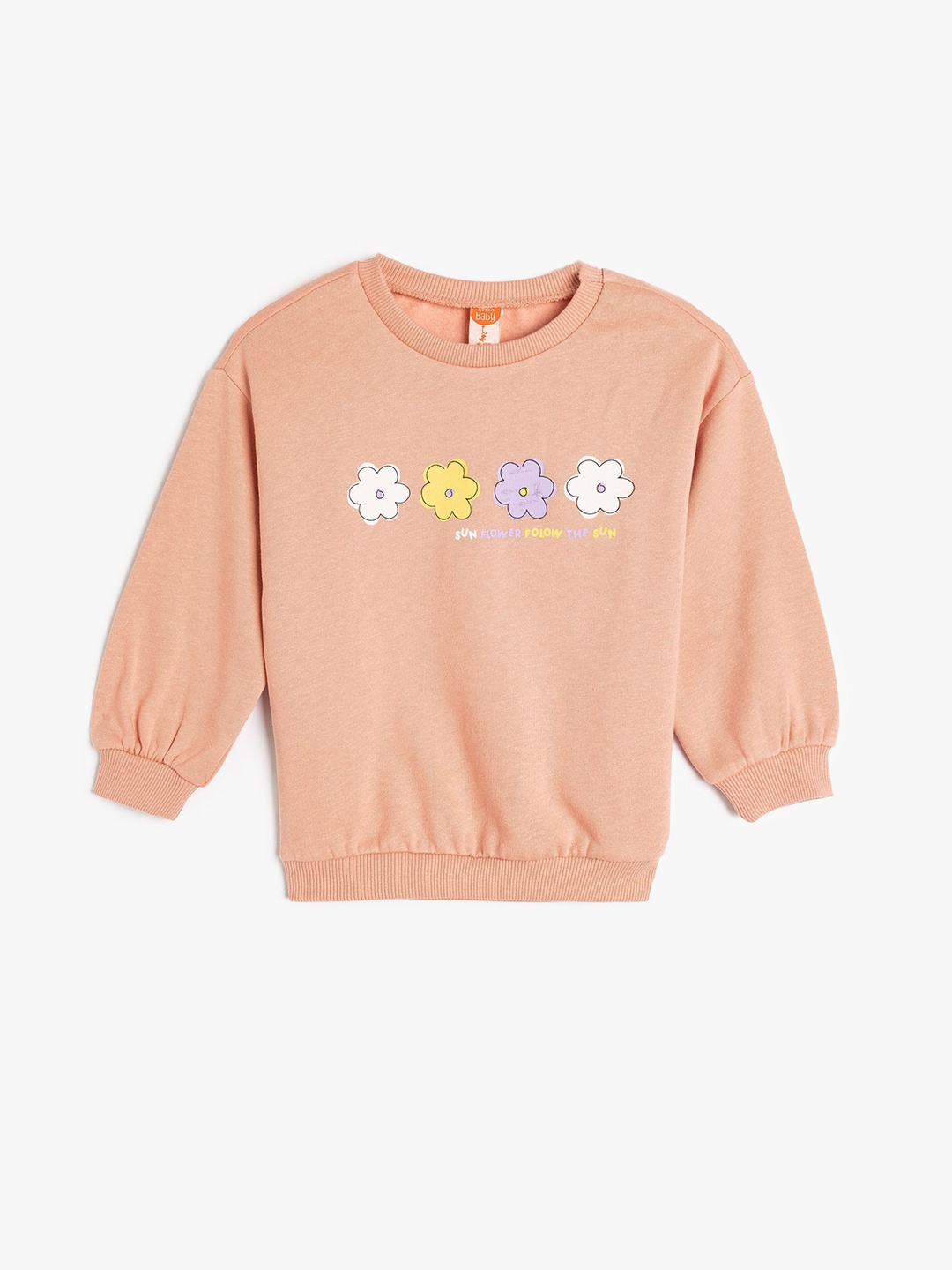 

Koton Girls Cotton Graphic Embroidered Sweatshirt, Pink