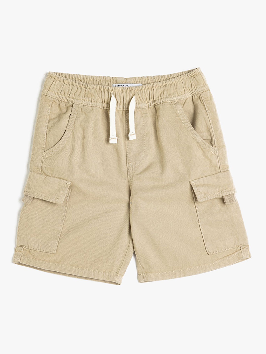 

Koton Boys Cotton Mid-Rise Regular Fit Cargo Shorts, Beige