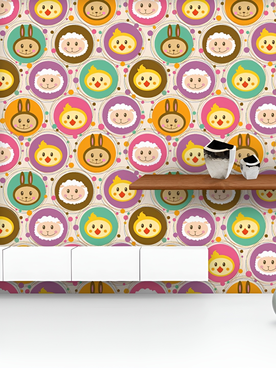 

ArtzFolio Printed UV-Resistant Anti-Bacterial Cartoon Toys Pattern Peel & Stick Wallpaper, Multi