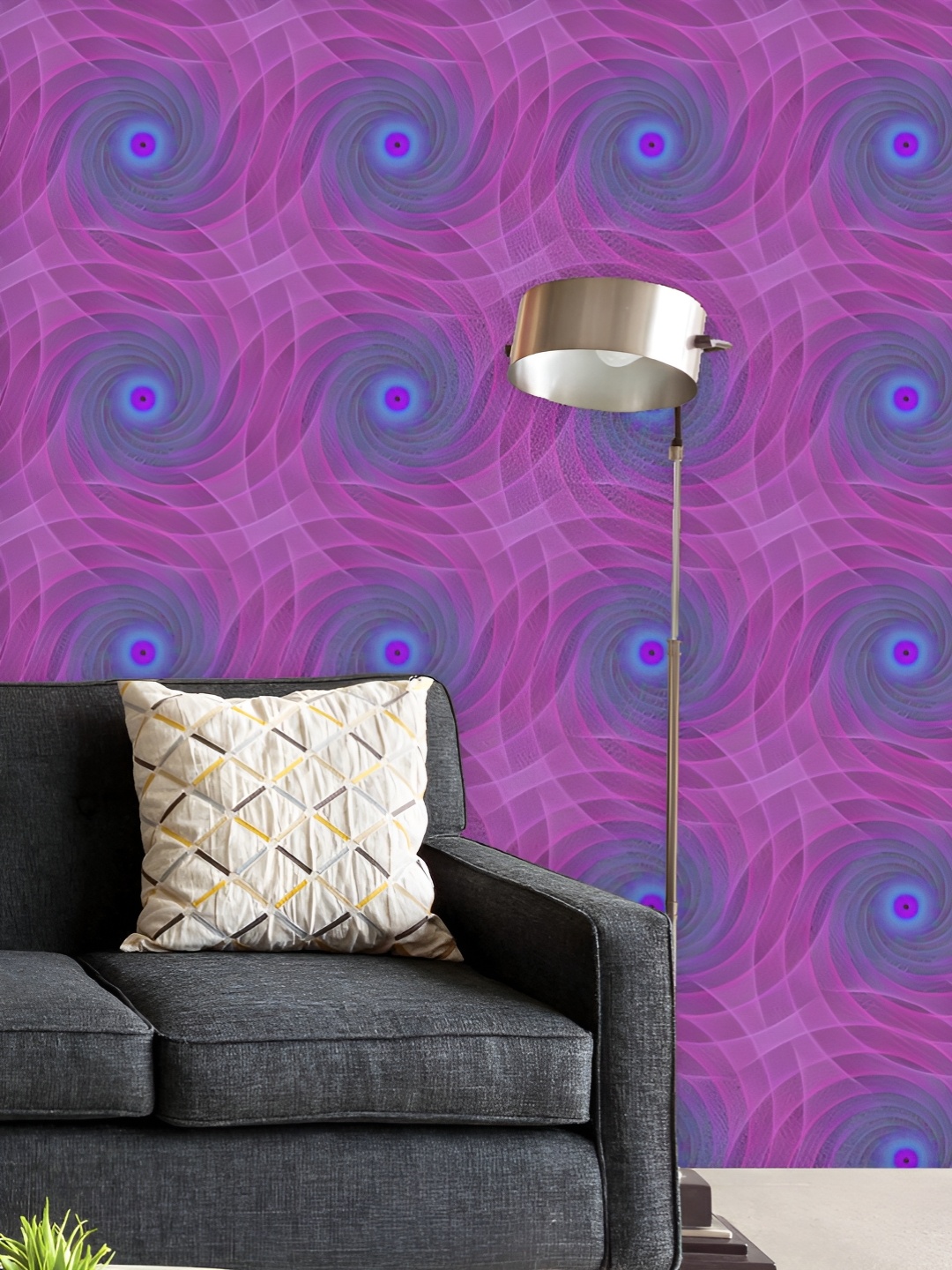 

ArtzFolio Printed UV-Resistant Anti-Bacterial Abstract Fractal Pattern Peel & Stick Wallpaper, Multi