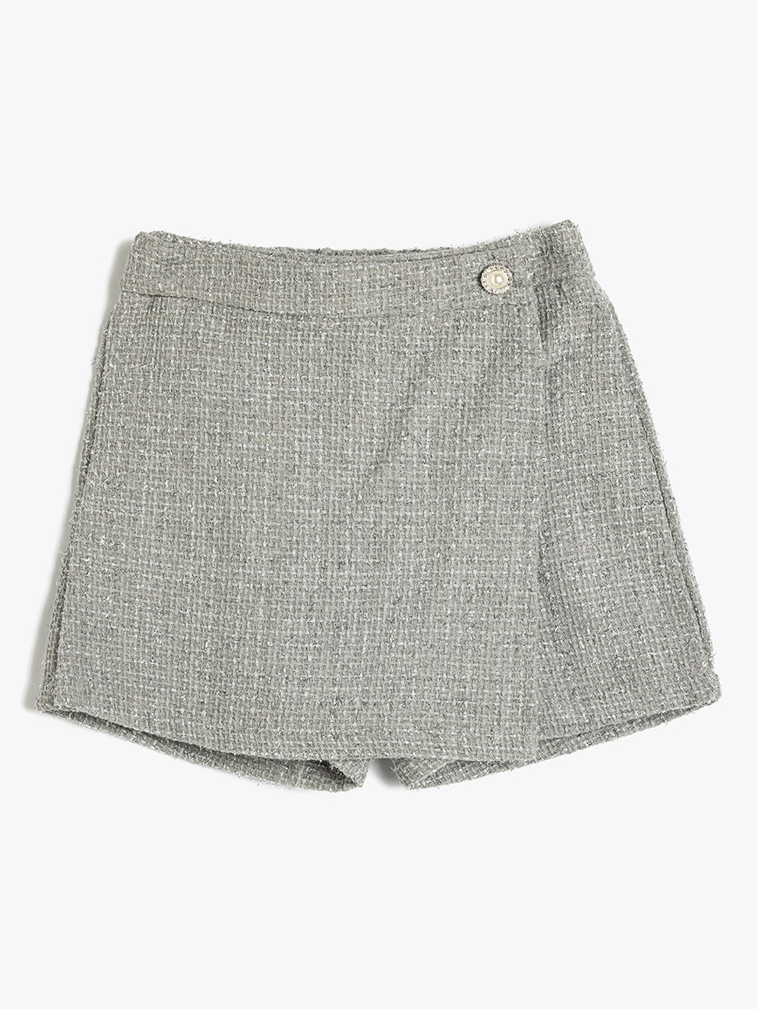 

Koton Girls Mid-Rise Regular Fit Shorts, Grey
