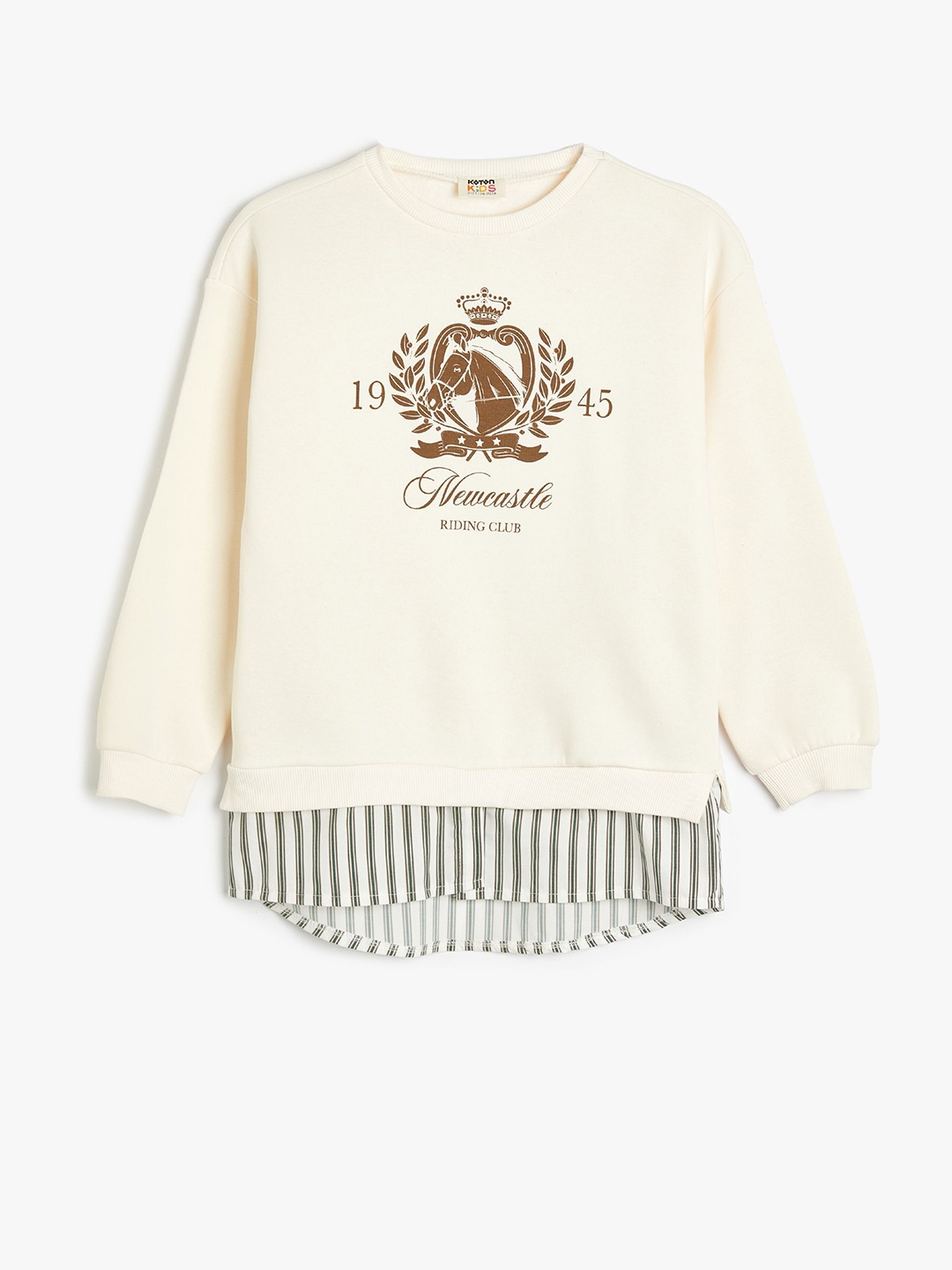 

Koton Girls Printed Sweatshirt, Beige