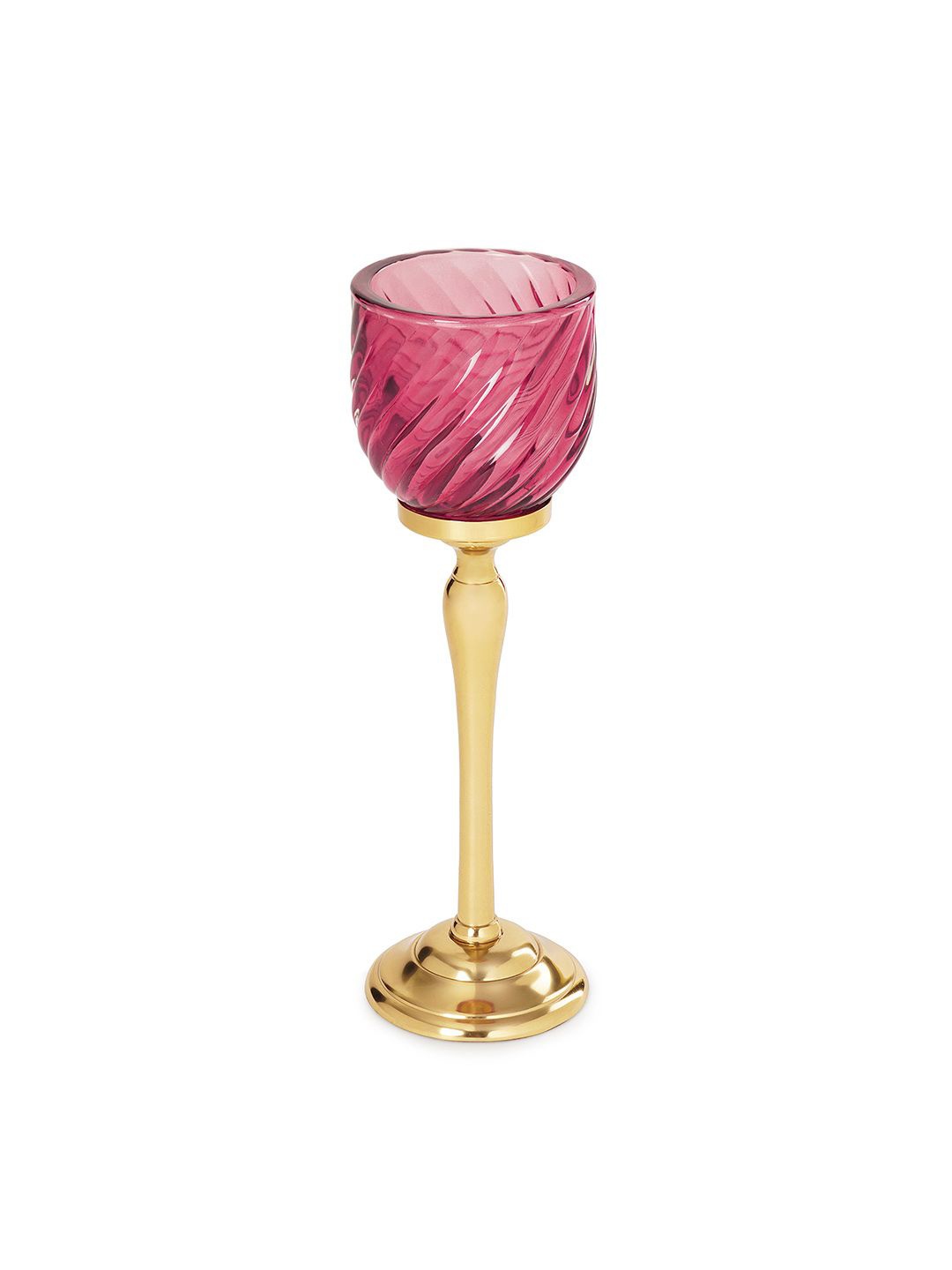 

Pure Home and Living Pink Swirl Textured Hurrican Candle Holder