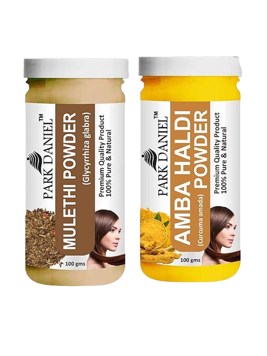 

Park Daniel Set Of 2 Mulethi & Amba Haldi Powder Hair Mask- 100 g Each, Multi
