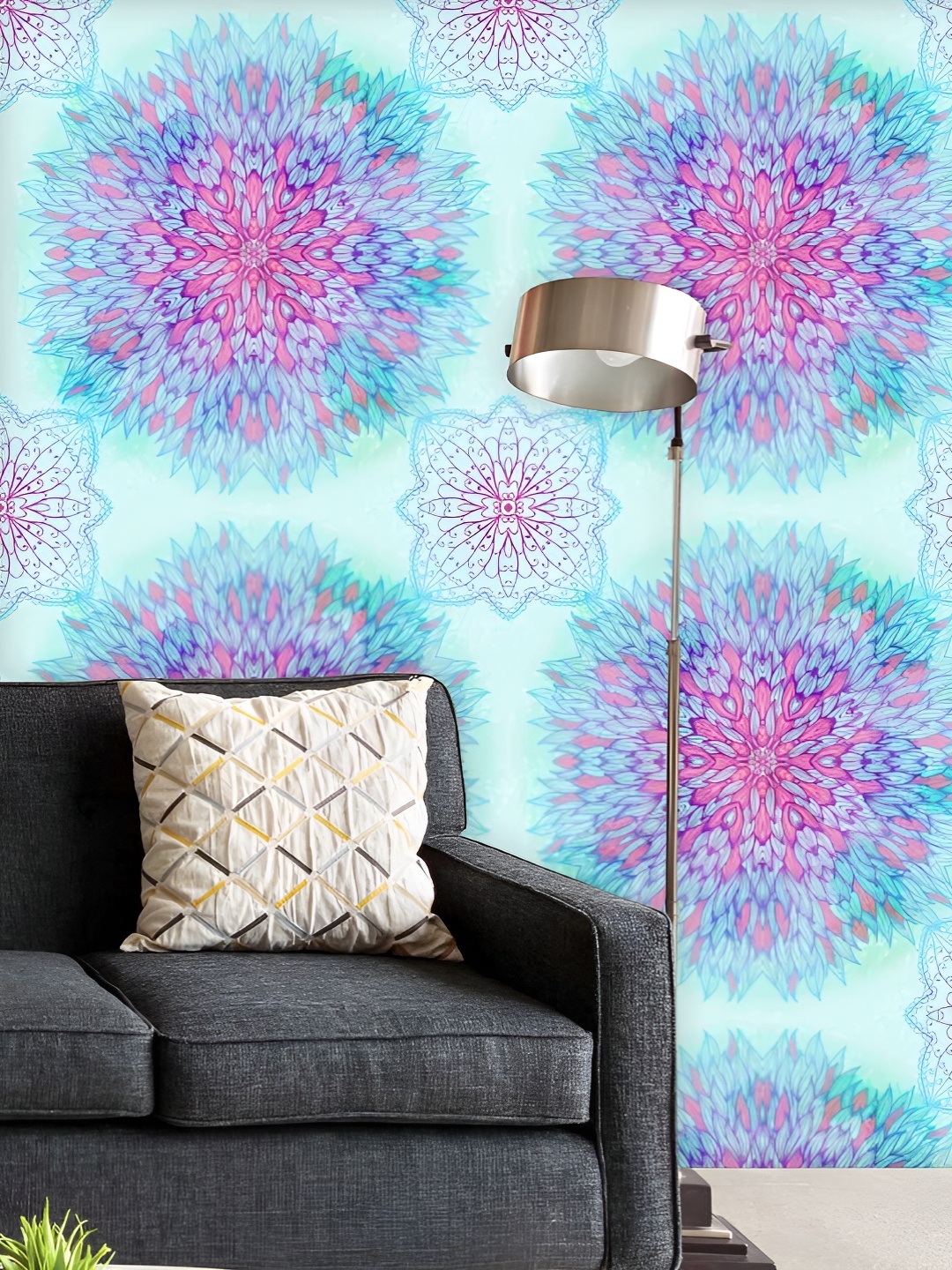 

ArtzFolio Printed UV-Resistant Anti-Bacterial Ethnic Ornament Peel & Stick Wallpaper, Multi