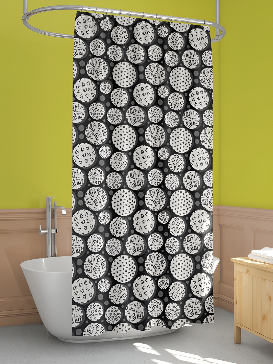 

ArtzFolio Single Piece Waterproof Polyester Shower Curtain, Multi
