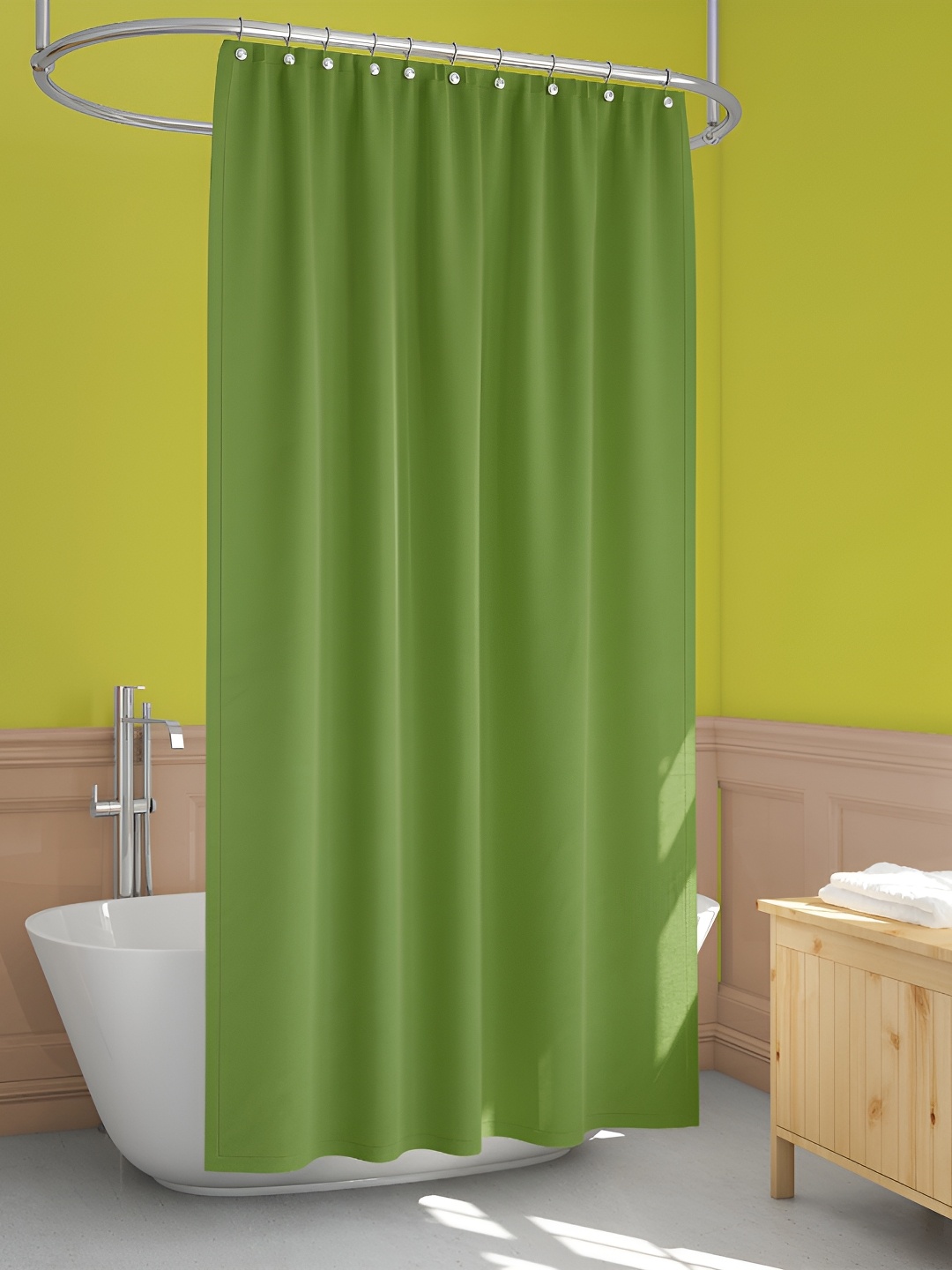 

ArtzFolio Green Waterproof Shower Curtain