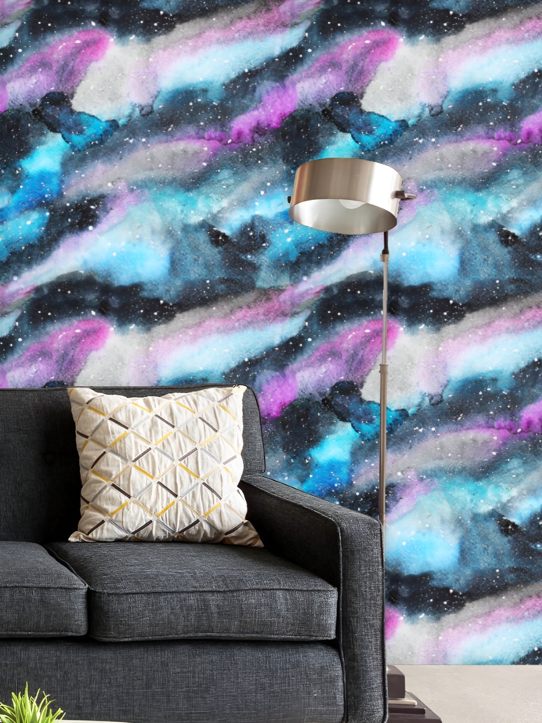 

ArtzFolio Printed UV-Resistant Anti-Bacterial Watercolor Modern Abstract Peel & Stick Wallpaper, Multi