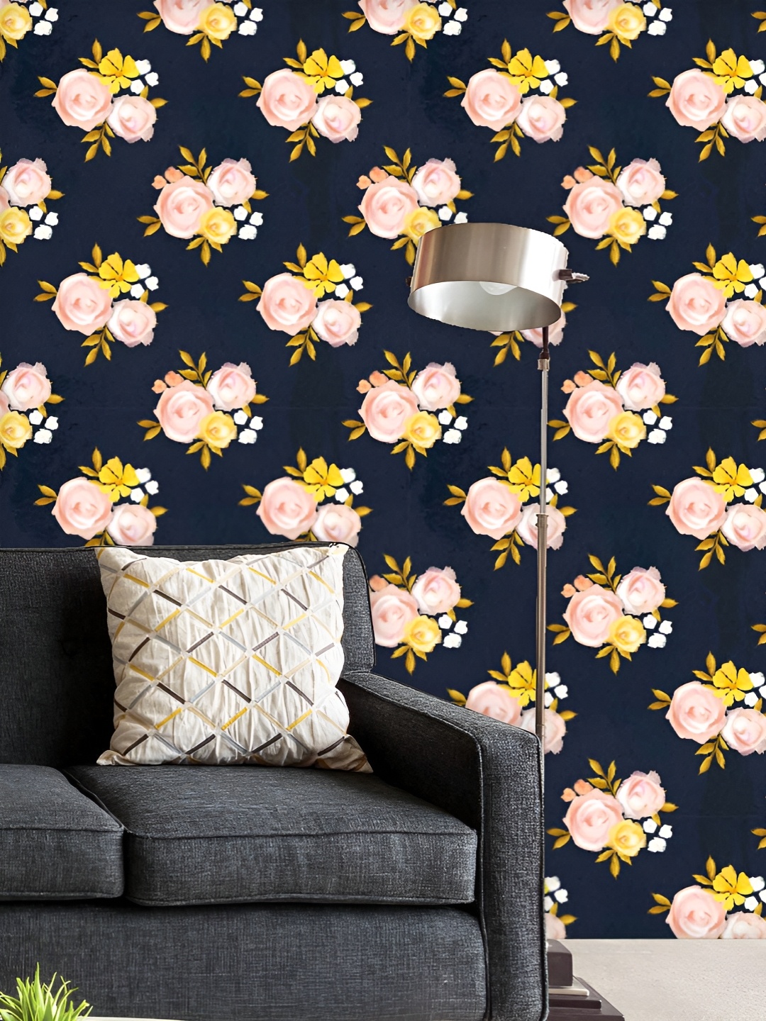 

ArtzFolio Printed UV-Resistant Anti-Bacterial Floral Pattern Peel & Stick Wallpaper, Multi