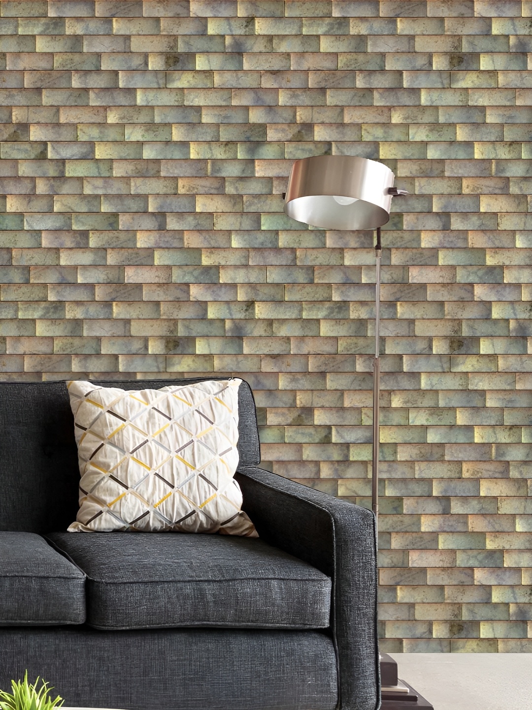 

ArtzFolio Printed UV-Resistant Anti-Bacterial Tiled Art Peel & Stick Wallpaper, Multi