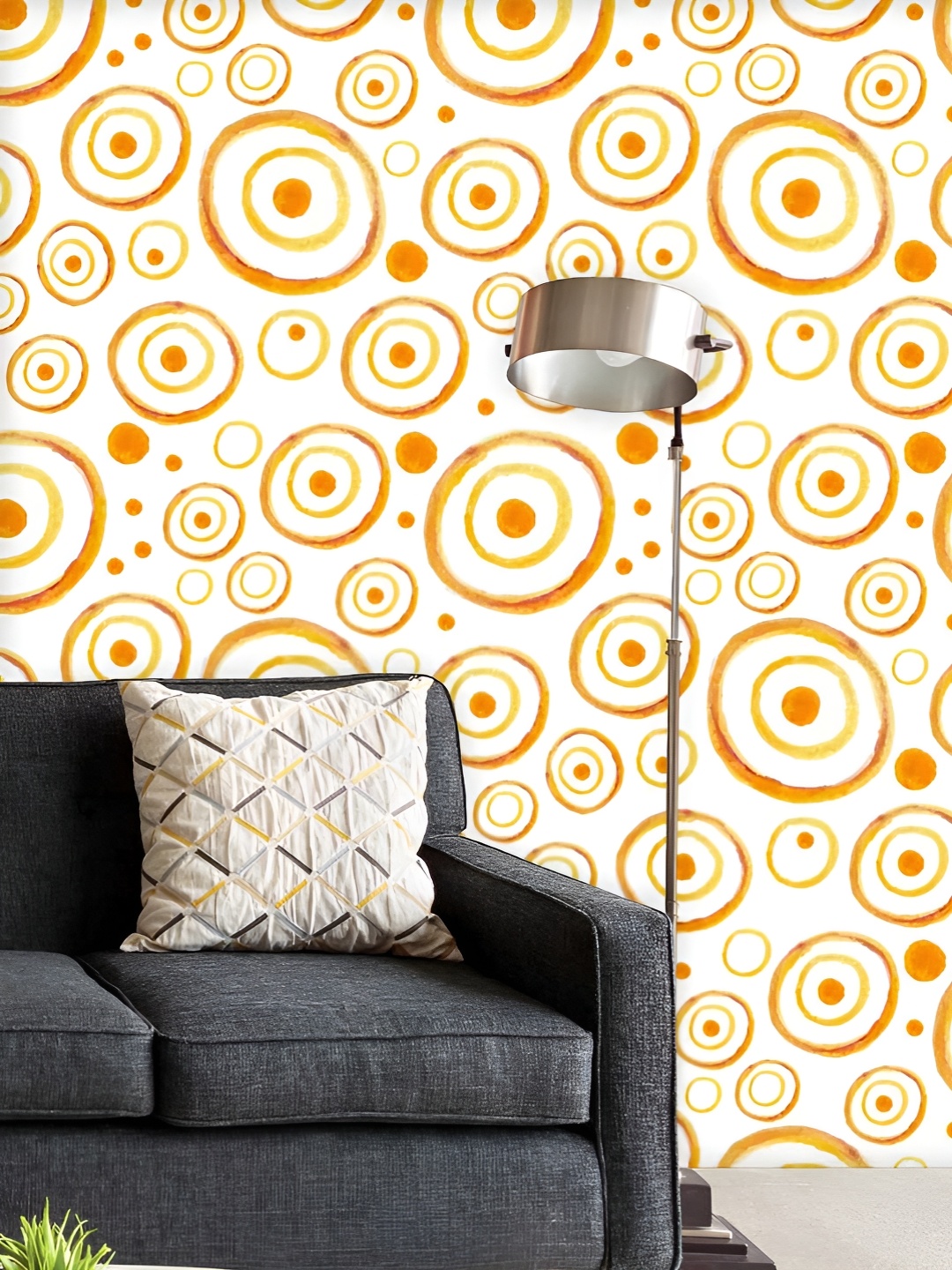 

ArtzFolio Printed UV-Resistant Anti-Bacterial Watercolor Circles Peel & Stick Wallpaper, Multi