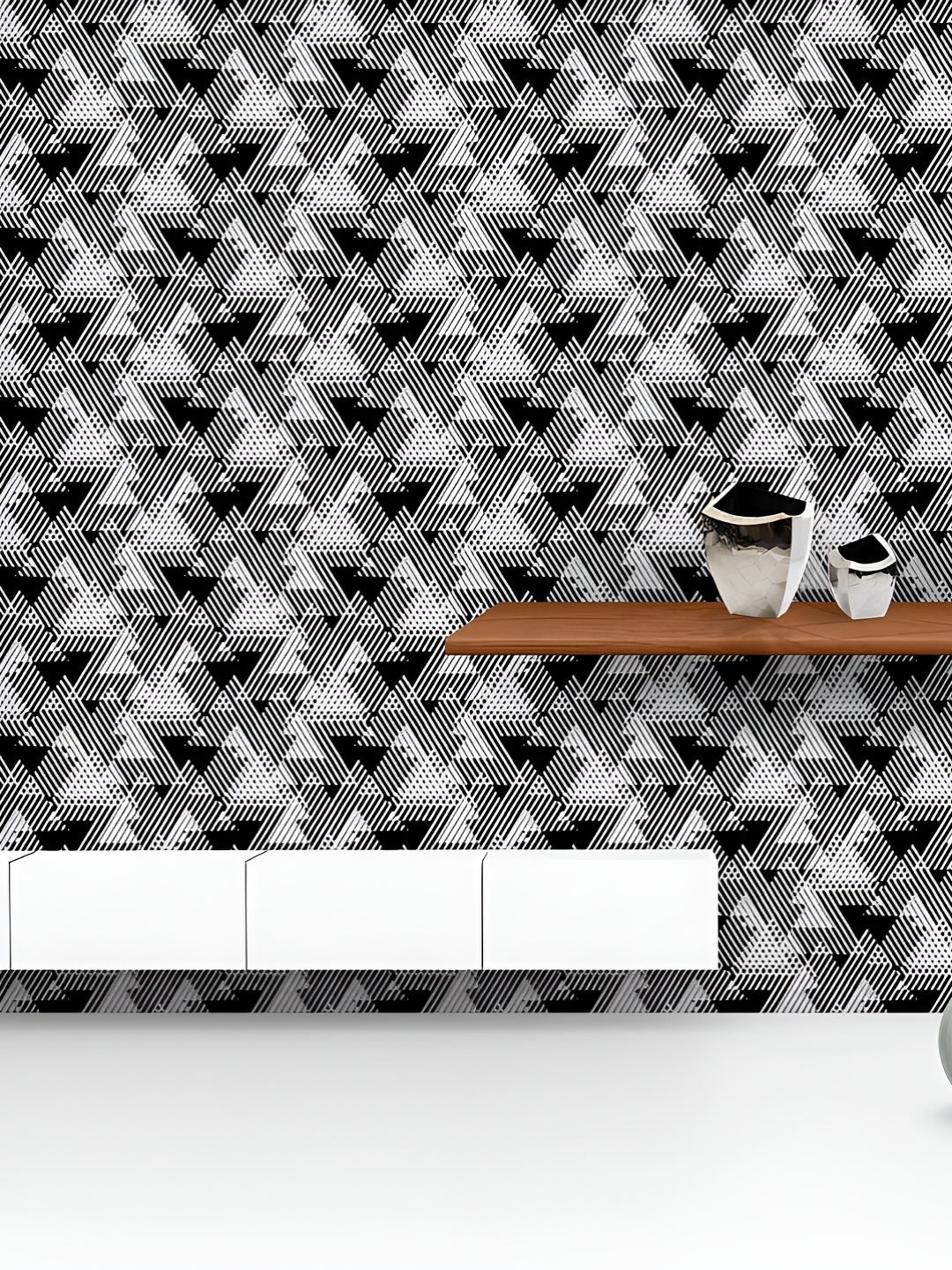

ArtzFolio Printed UV-Resistant Anti-Bacterial D Lines Stripes Peel & Stick Wallpaper, Multi